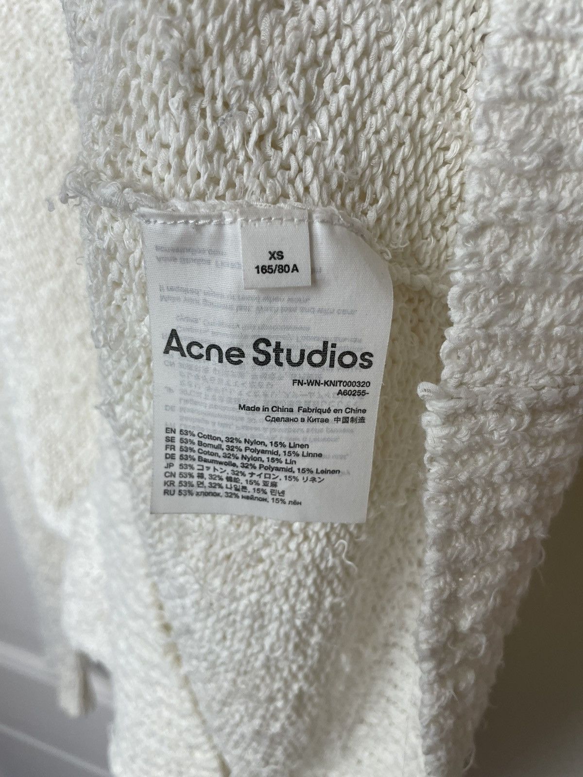 Acne Studios Acne Studios AW 20 white knit sweater v-neck Kurt Size US M / EU 48-50 / 2 - 6 Thumbnail