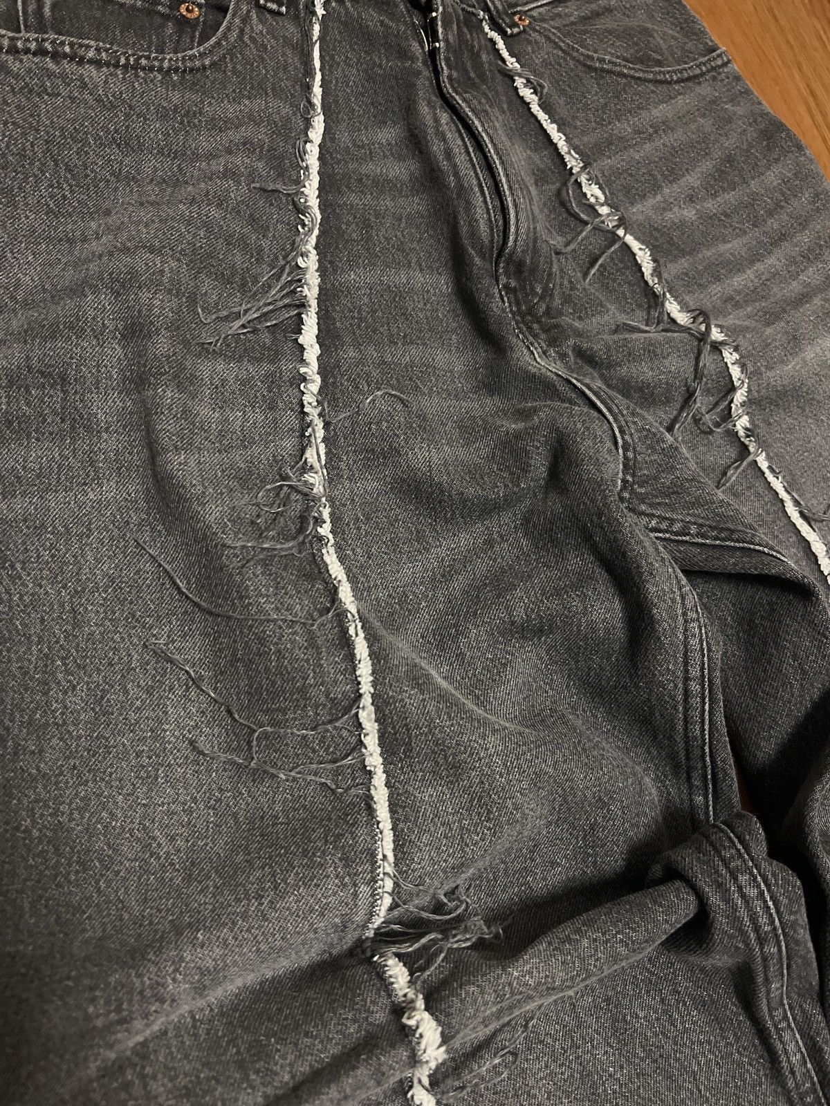 Maison Margiela MARGIELA GREY BAGGY RAW EDGE DENIM 💥🖤 Size US 31 - 3 Thumbnail