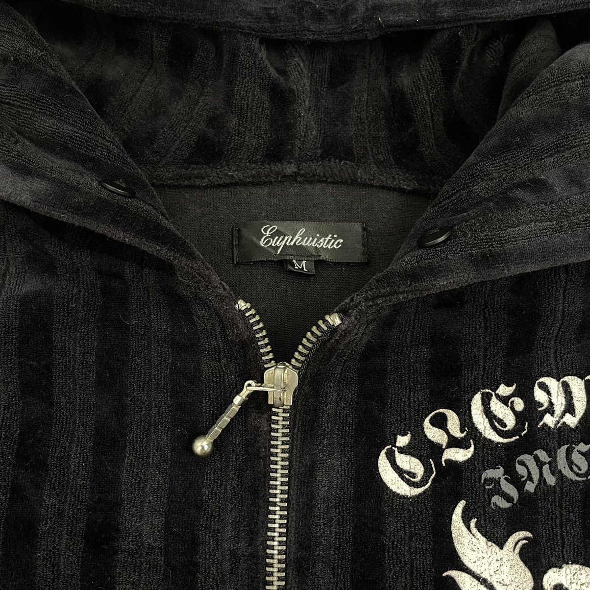 If Six Was Nine × Japanese Brand × Le Grande Bleu (L.G.B.) Black velvet zip hoodie with poems on it Size US M / EU 48-50 / 2 - 4 Thumbnail