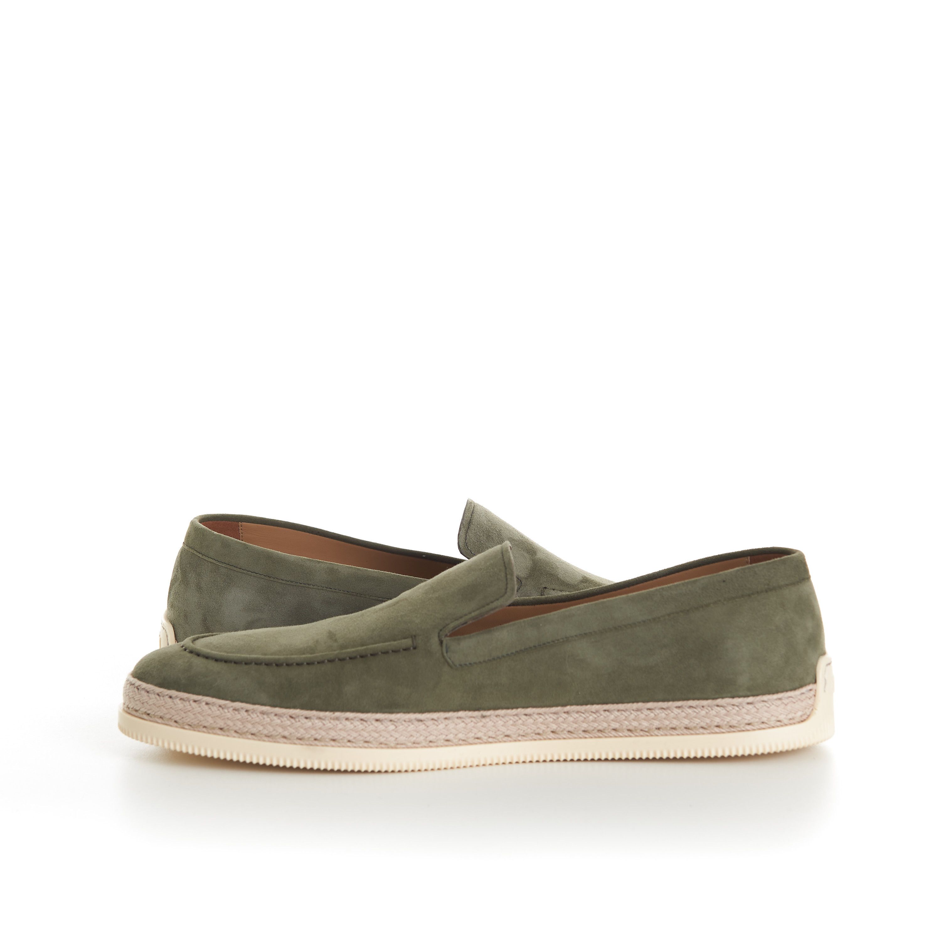 Zilli Green Casual Moccasins, White Woven Outsole Size US 8.5 / EU 41-42 - 9 Thumbnail