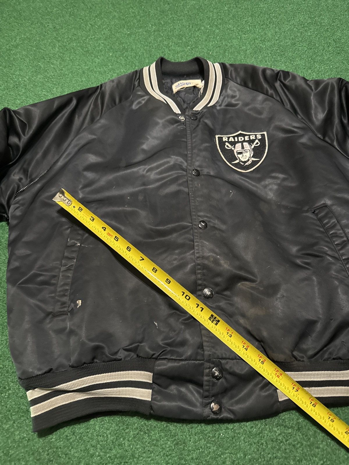 Chalk Line Vintage 80s 90s Raiders Las Vegas Oakland Distressed Jacket Size US L / EU 52-54 / 3 - 9 Thumbnail