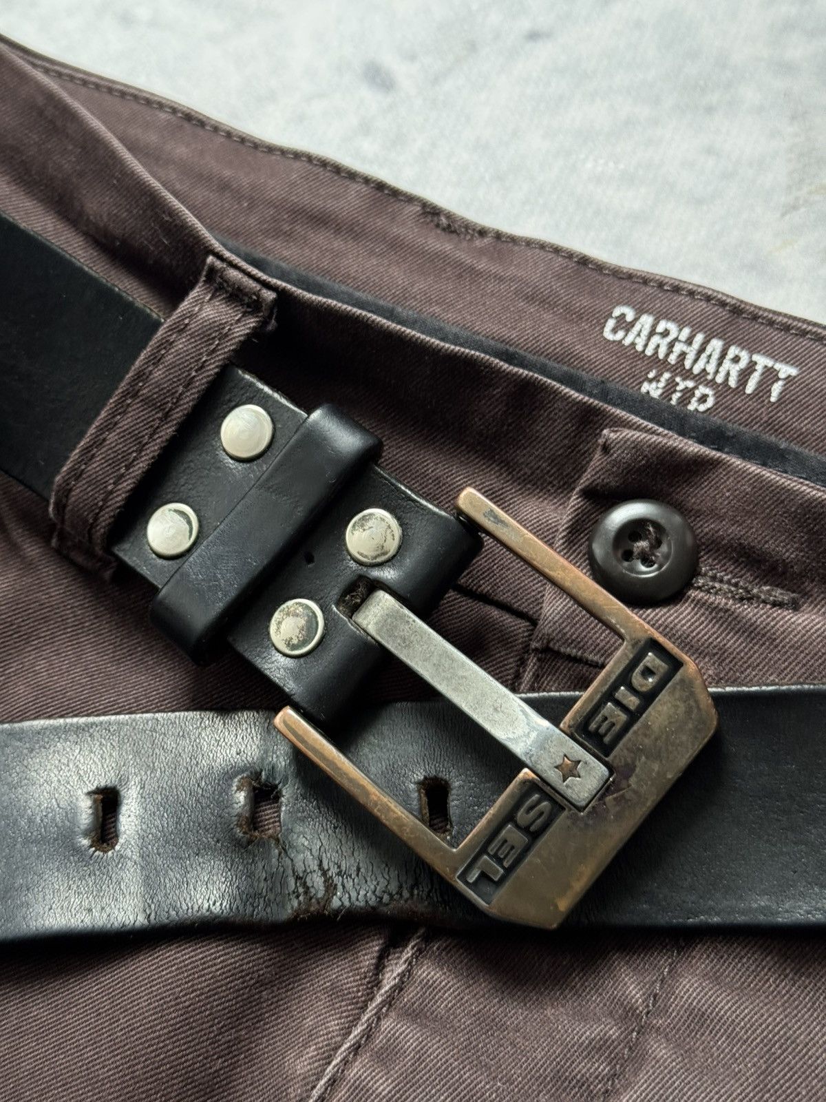 Diesel × Vintage Diesel vintage black belt unisex size 112cm Size ONE SIZE - 4 Thumbnail