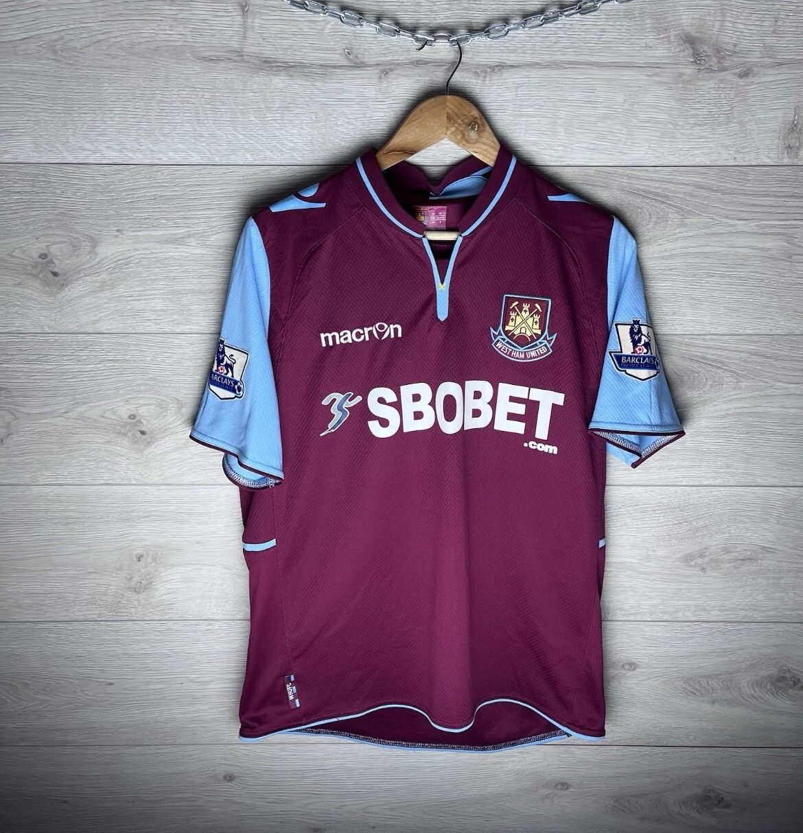 Umbro Vintage soccer jersey FC Wast Ham United macron #10 Rabinho Size US M / EU 48-50 / 2 - 2 Thumbnail
