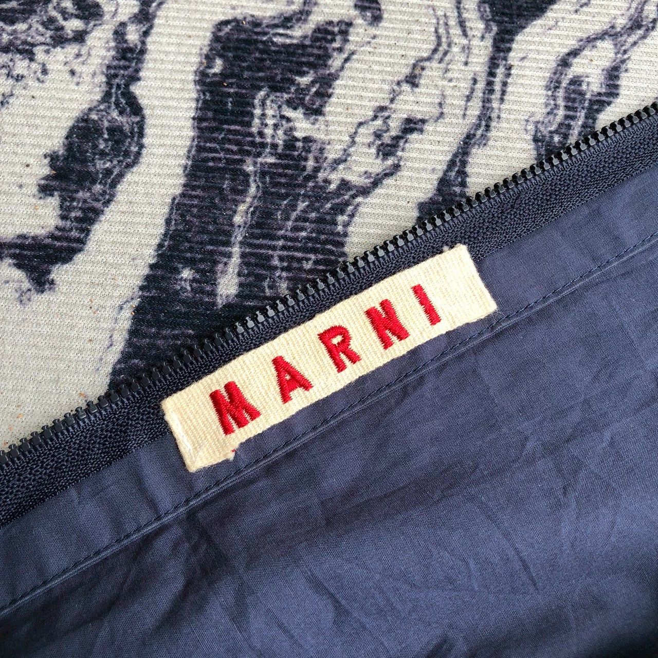 Marni Vintage Marni Navy Ruffle Hem Cotton Top 38 Size XS / US 0-2 / IT 36-38 - 5 Thumbnail