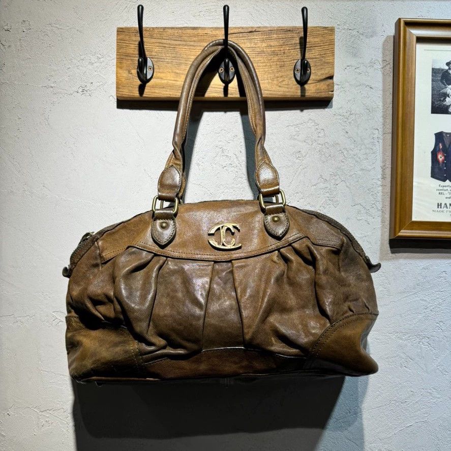 Just Cavalli Just Cavalli Brown Oversized Cowhide Doctor Bag Size ONE SIZE - 2 Thumbnail