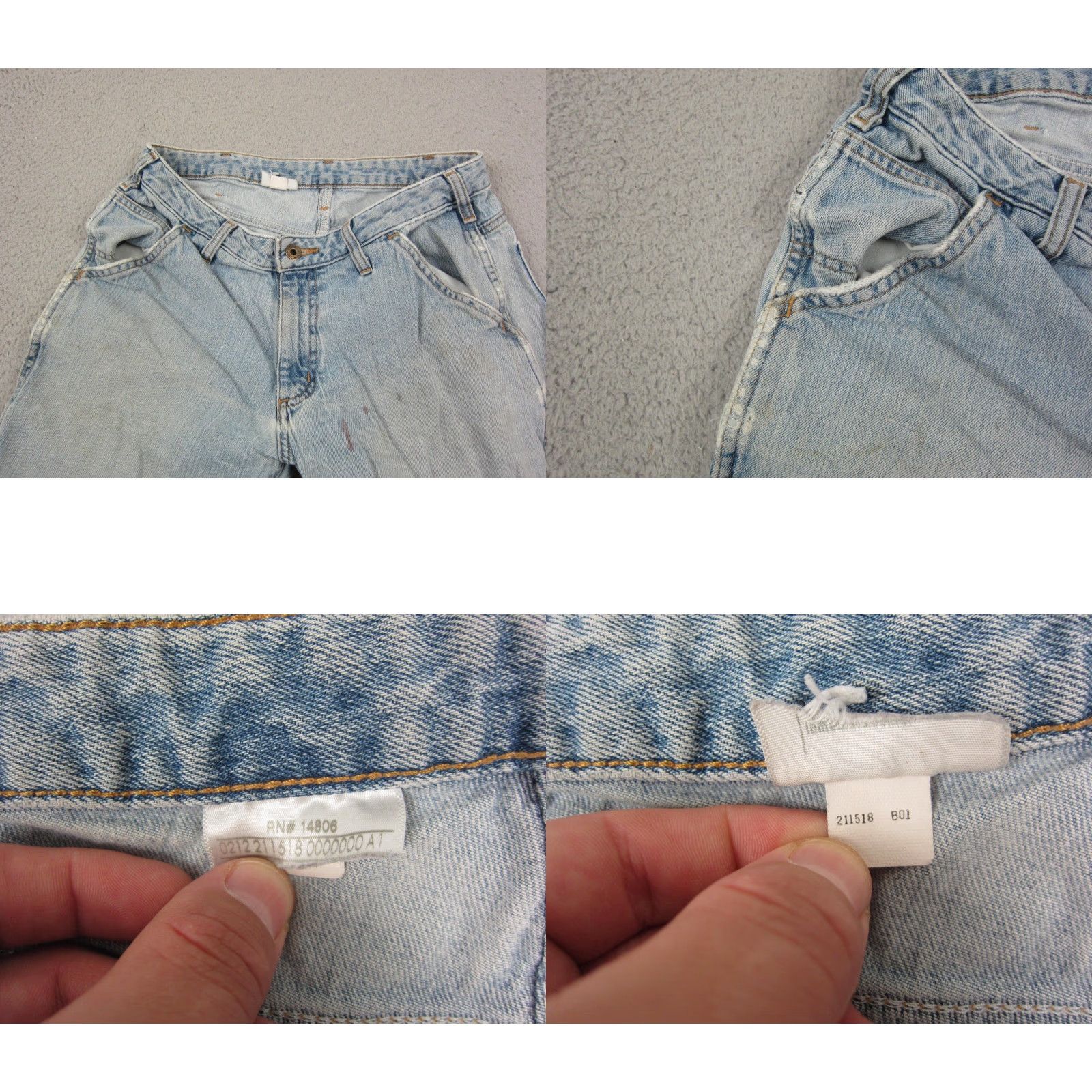 Carhartt VINTAGE Carhartt Jeans Mens Wide-Leg 5-Pocket Denim Blue 32 x 29 Relaxed Regular Regular Rise Mid 80s 90s Classic Baggy Size 32 W 29 L Size US 32 / EU 48 - 8 Thumbnail