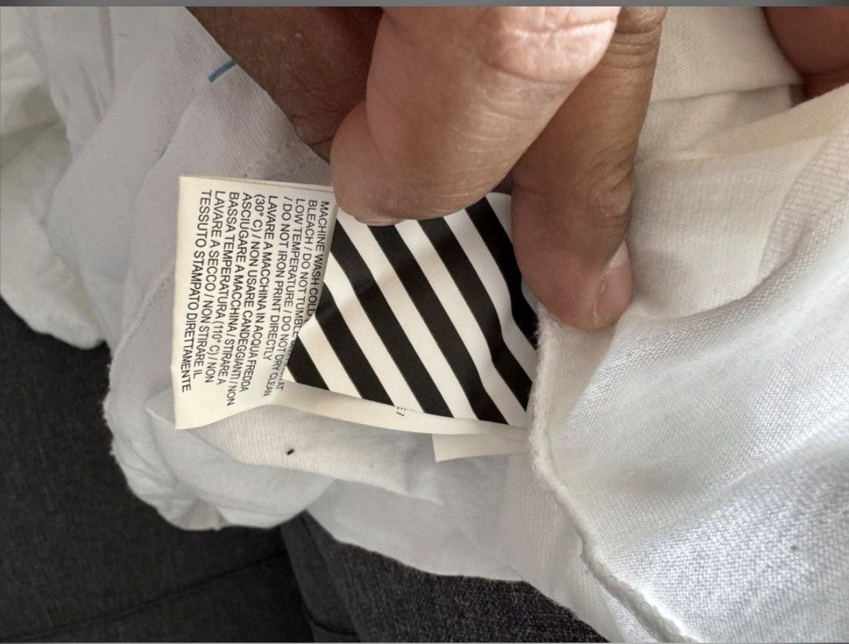 Off-White Off-White Temperature “Fire Line” Tape Tee White XL Size US XL / EU 56 / 4 - 6 Thumbnail