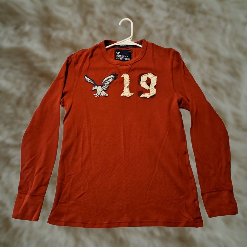 American Eagle Outfitters Vintage Fit American Eagle Sweater Large Men's Long Sleeve Lt Weight Embroidered Size US L / EU 52-54 / 3 - 1 Thumbnail