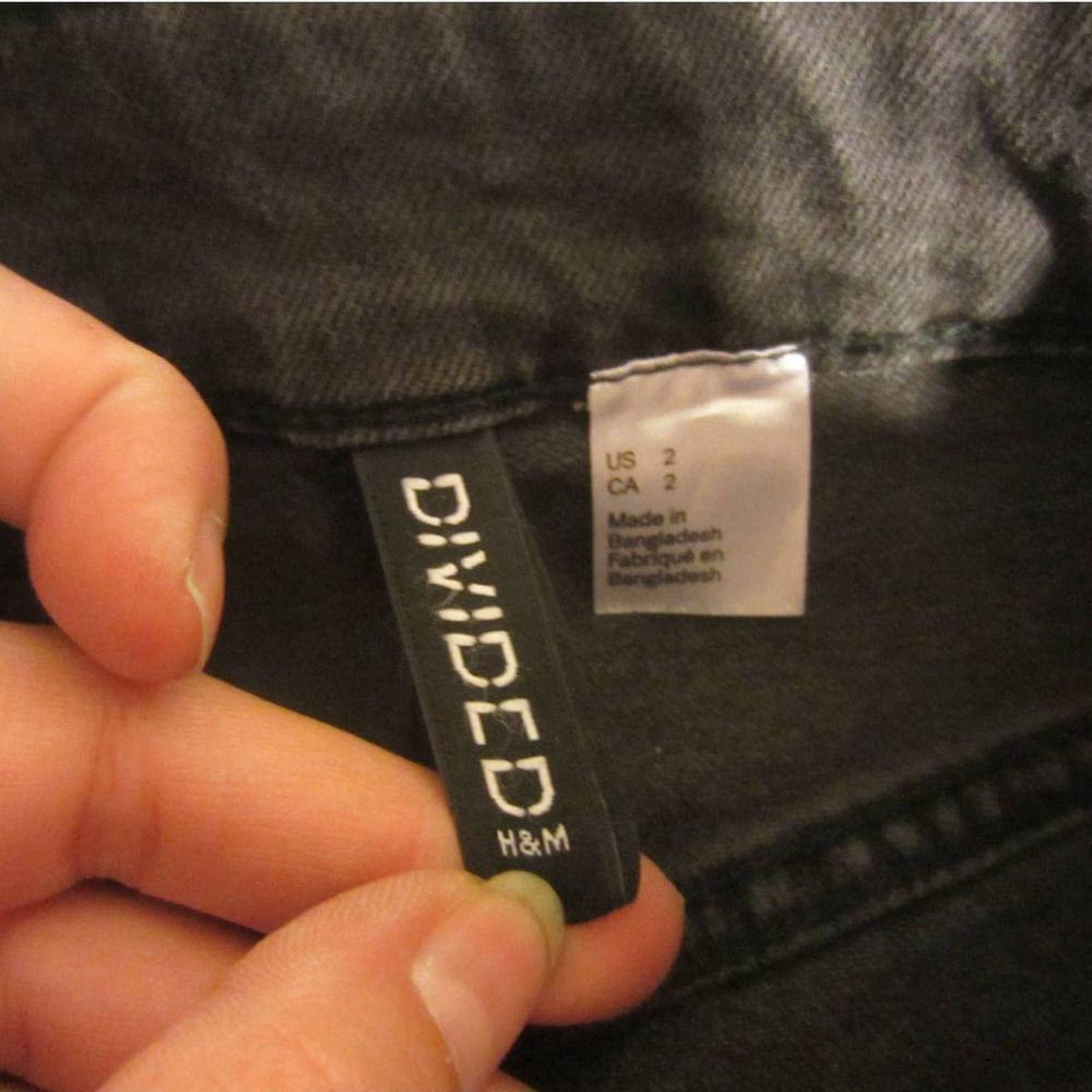 Divided Y2K Minimalist Grunge Black Straight Leg Jeans H&M Divided 2 Size 26" / US 2 / IT 38 - 3 Thumbnail