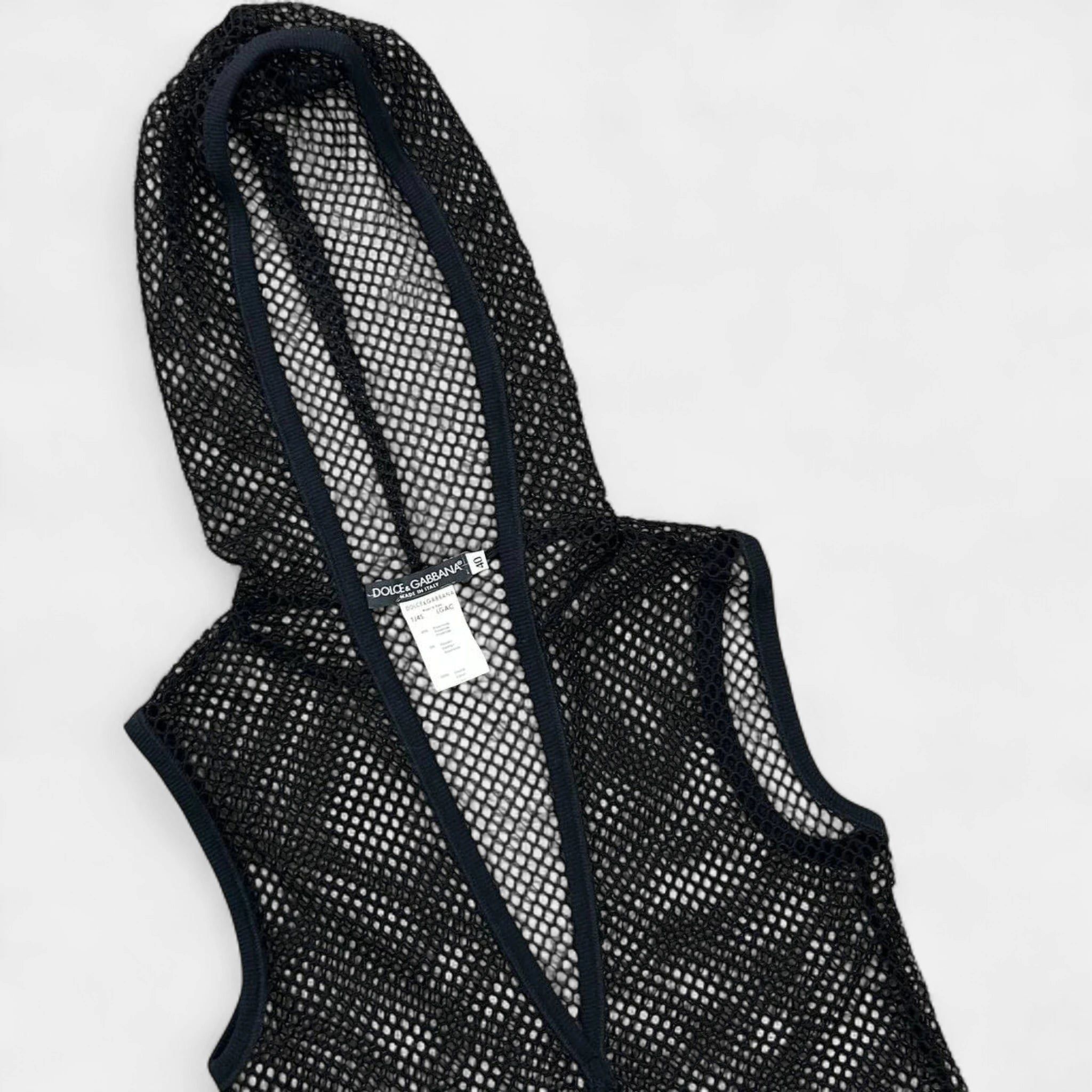 Dolce & Gabbana Dolce & Gabbana SS2003 Fishnet Hoodie Size US XXS / EU 40 - 2 Thumbnail