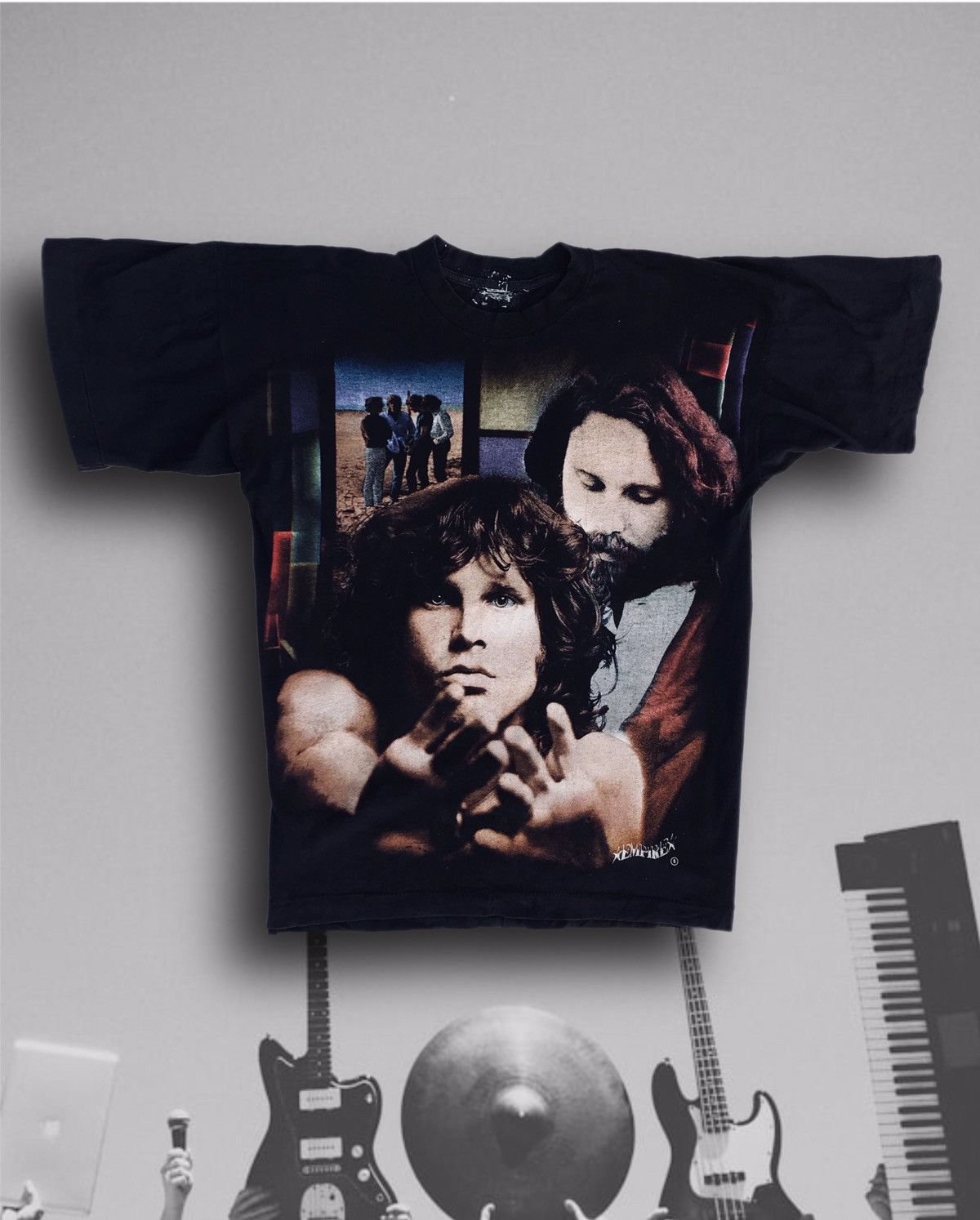 Band Tees Rare Vintage 90s Jim Morrison Hotel The Doors Empire Bootleg Size US M / EU 48-50 / 2 - 2 Thumbnail