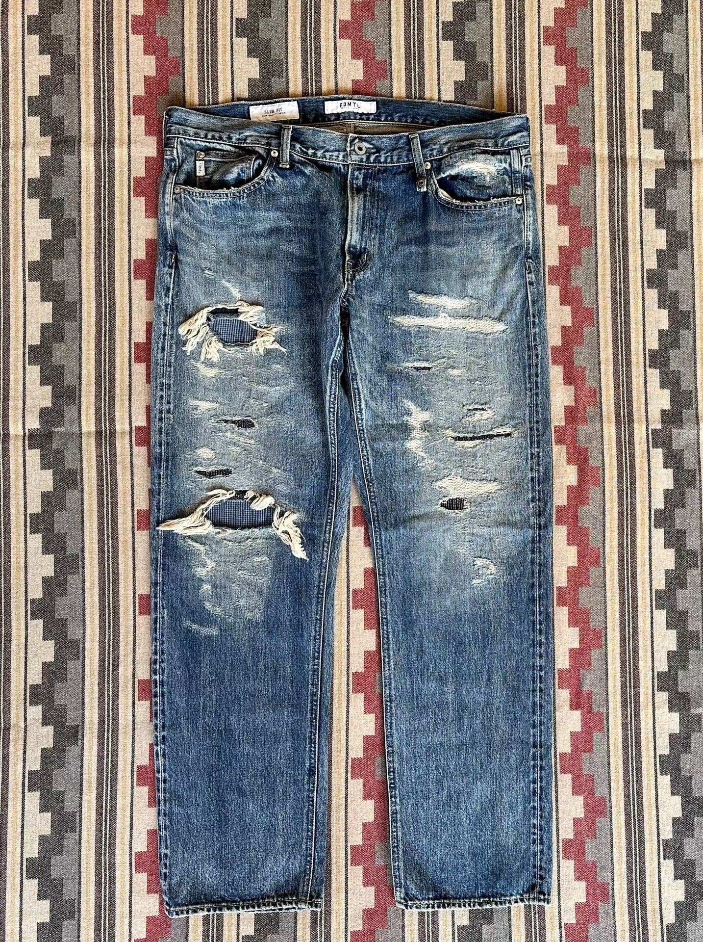 FDMTL fdmtl slim fit denim distressed jeans Size US 36 / EU 52 - 1 Thumbnail