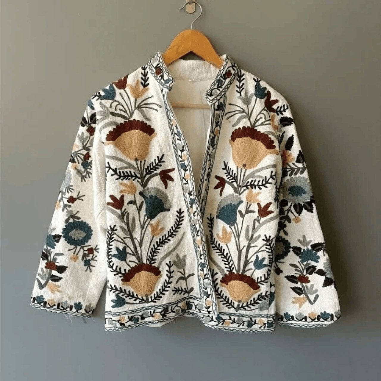 Handmade TNT Suzani Jacket, Winter jacket, quilted jacket Size L / US 10 / IT 46 - 2 Thumbnail