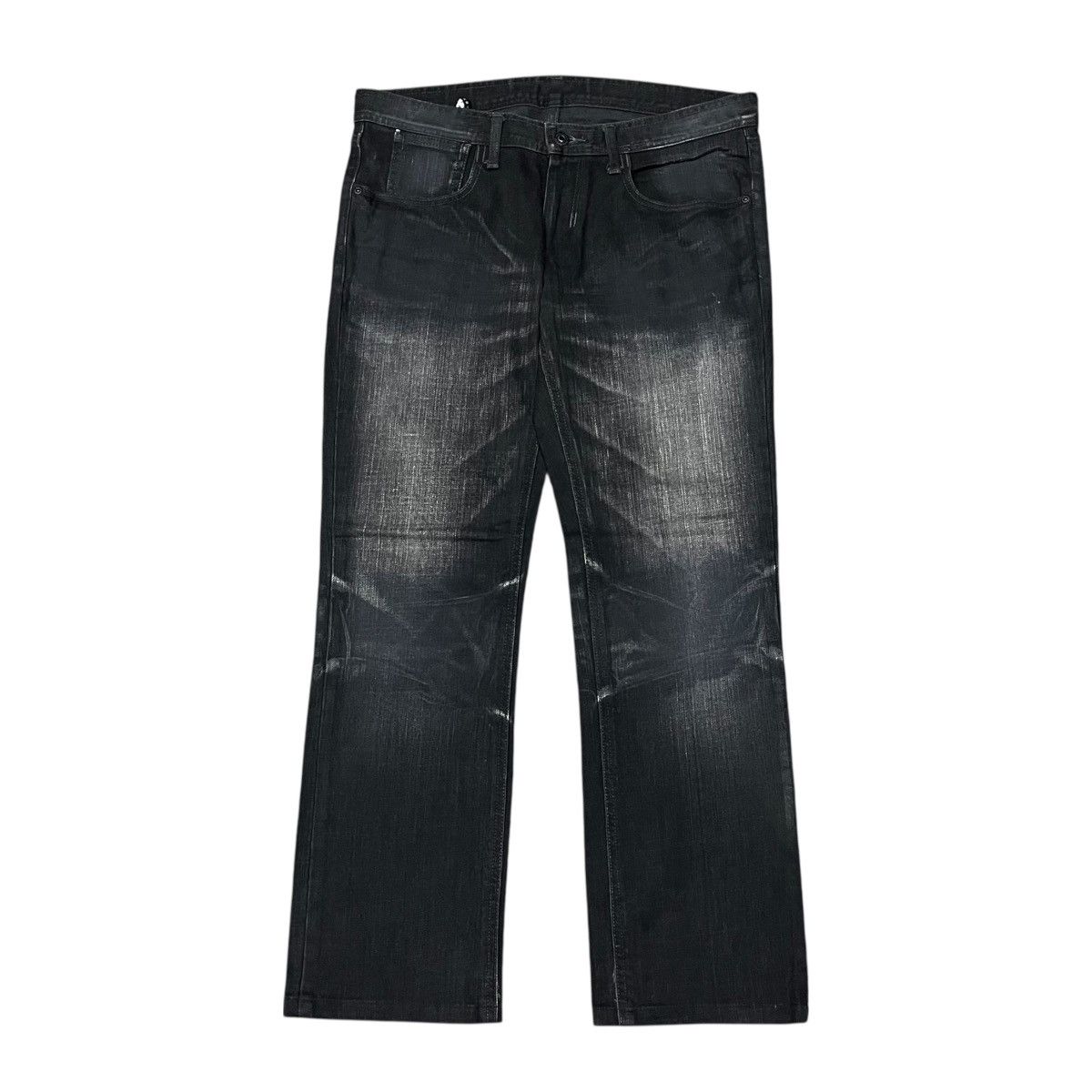 Black Barrett BlackBarret Jeans By Neil Barret Waxed Raw Denim Size US 33 - 2 Thumbnail