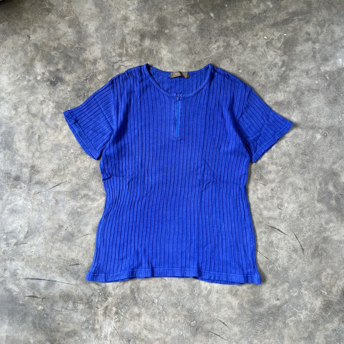Y's for Men 1990’s Y’s For Men by Yohji Yamamoto Ribbed Half Zip Shirt Size US M / EU 48-50 / 2 - 1 Thumbnail