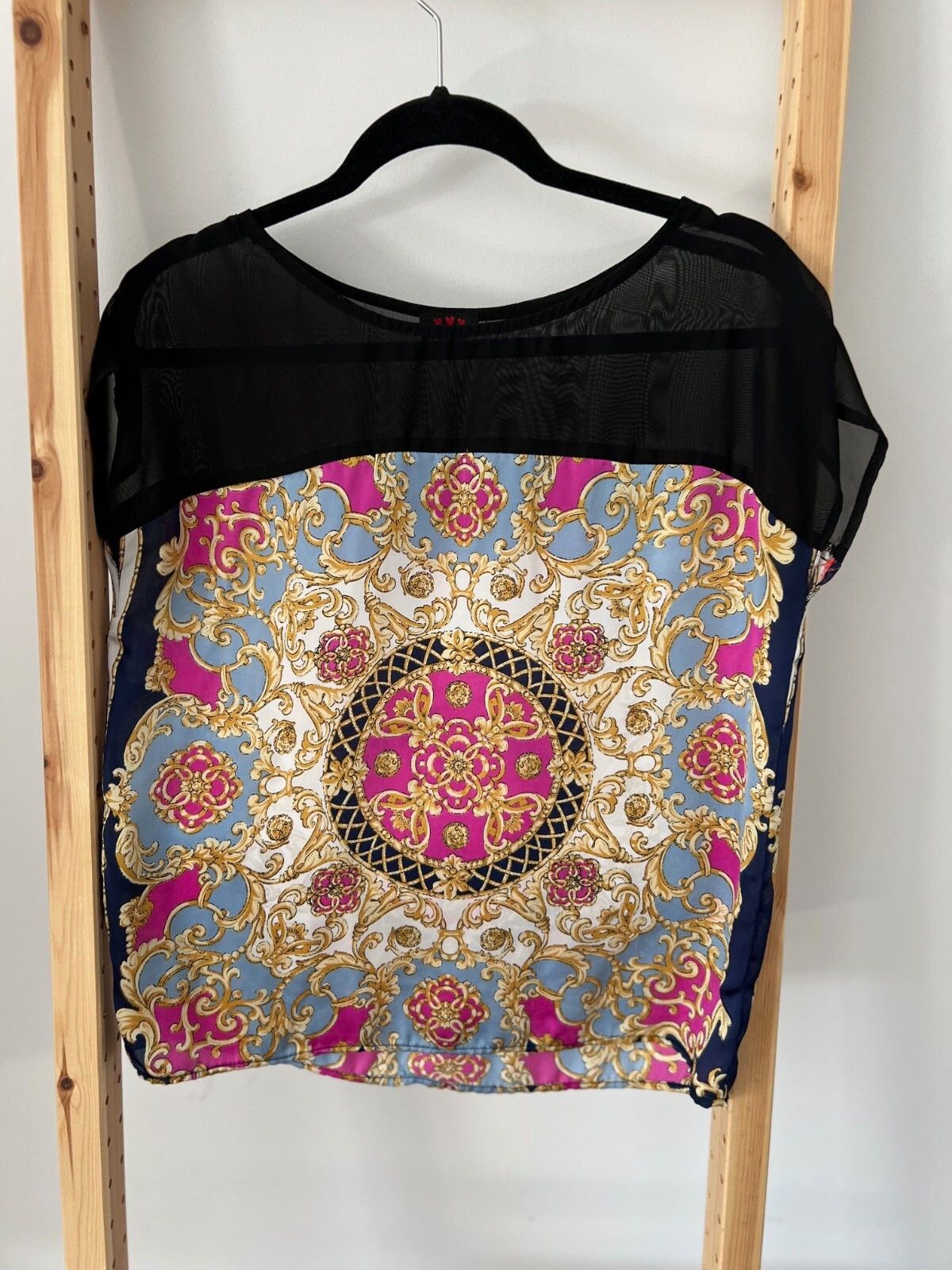 Other Jules & Leopold Sateen Upper Sheer Print Blouse ( S ) Size S / US 4 / IT 40 - 2 Thumbnail