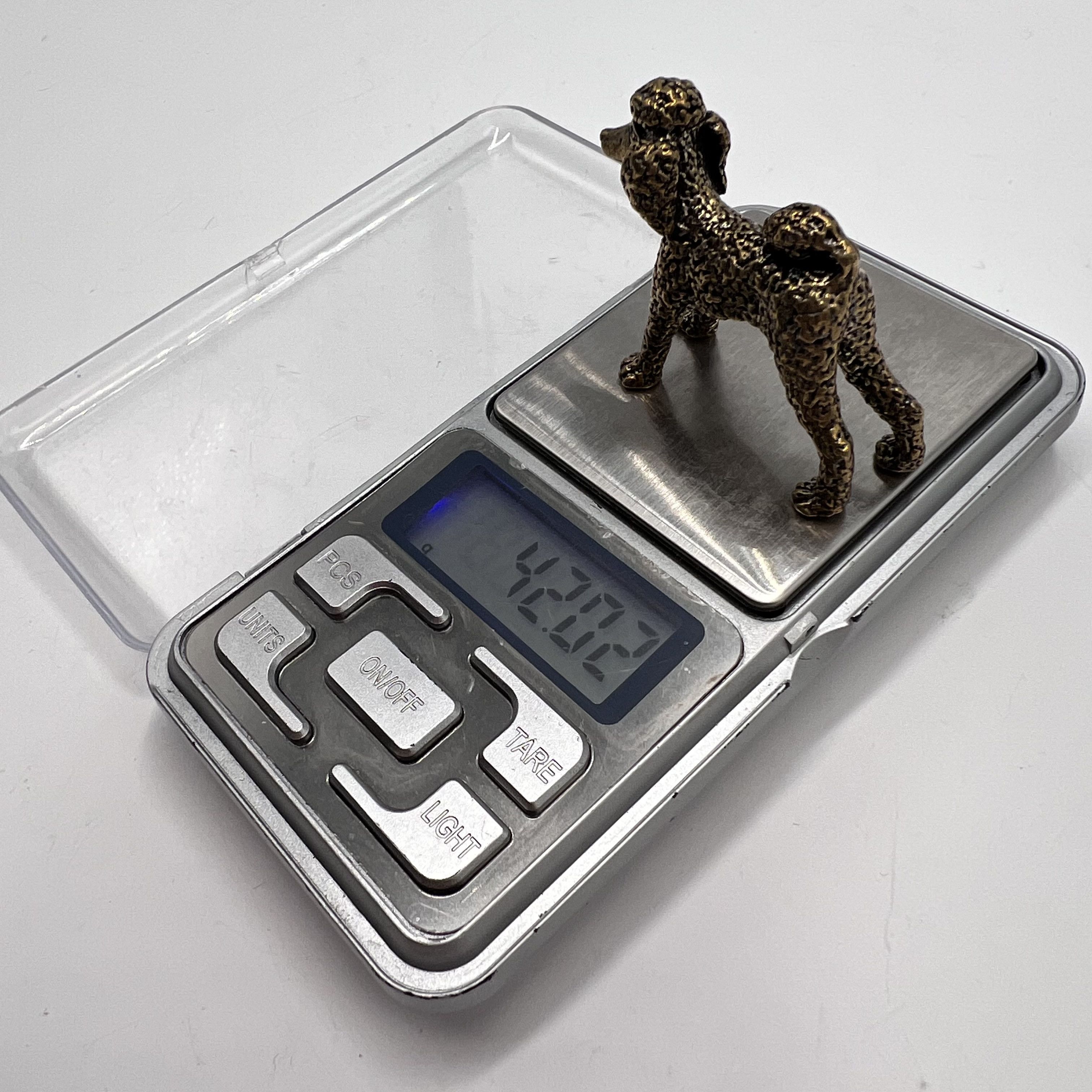 Vintage Vintage 1960s Mini Figure Statue Poodle Dog Brass 42gr Size ONE SIZE - 4 Thumbnail
