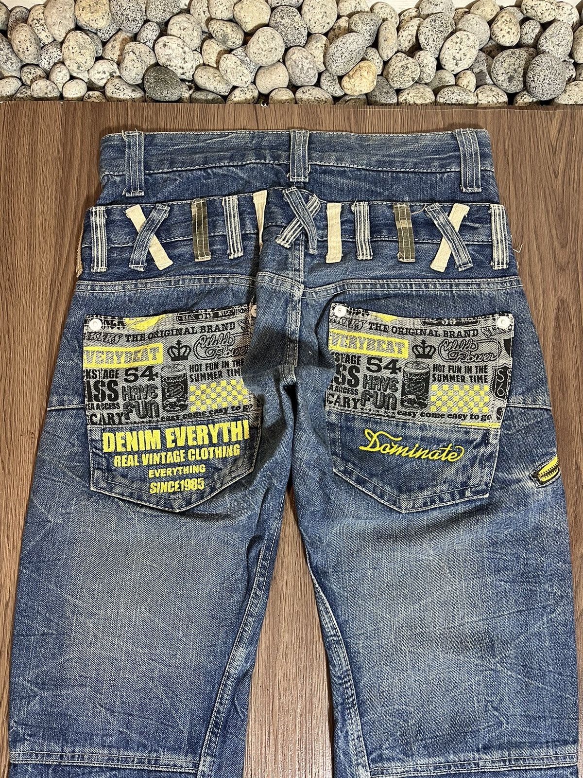 Hysteric Glamour × Japanese Brand Dominate Handcrafted Double Waist Denim Size US 31 - 4 Thumbnail