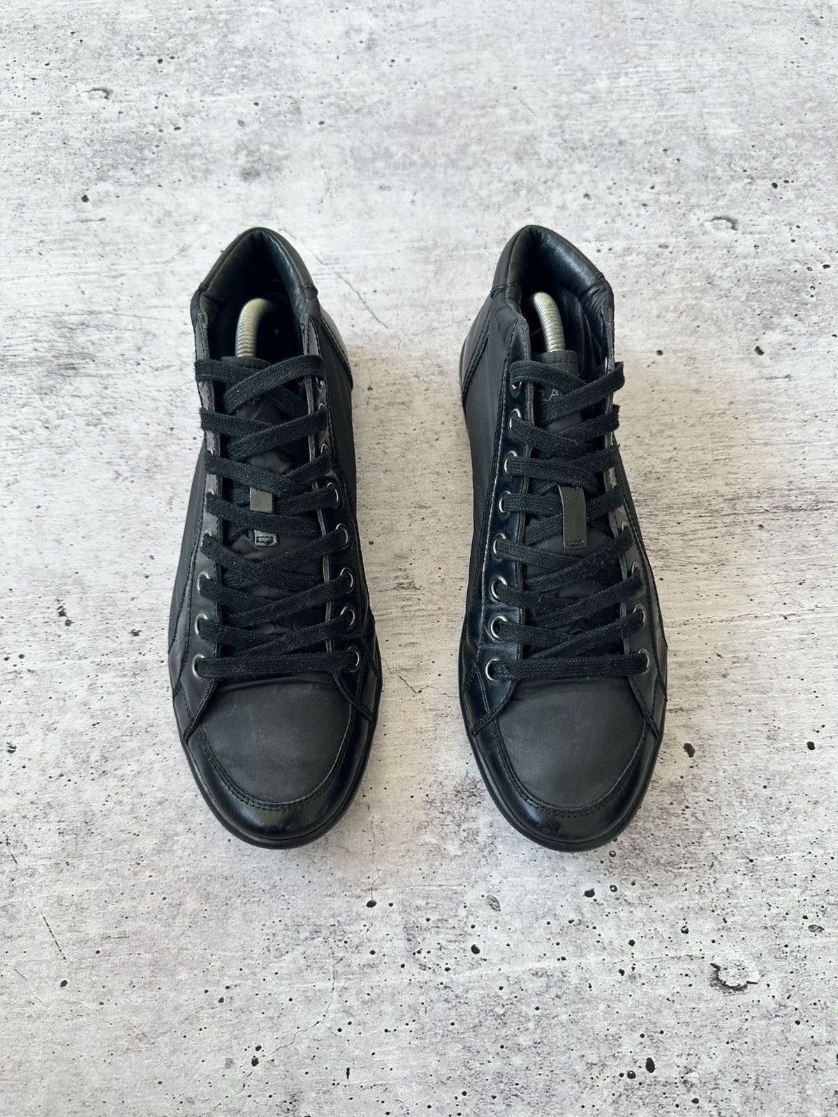 Prada Prada sport nylon and leather lace up low top sneakers Size US 8 / EU 41 - 3 Thumbnail