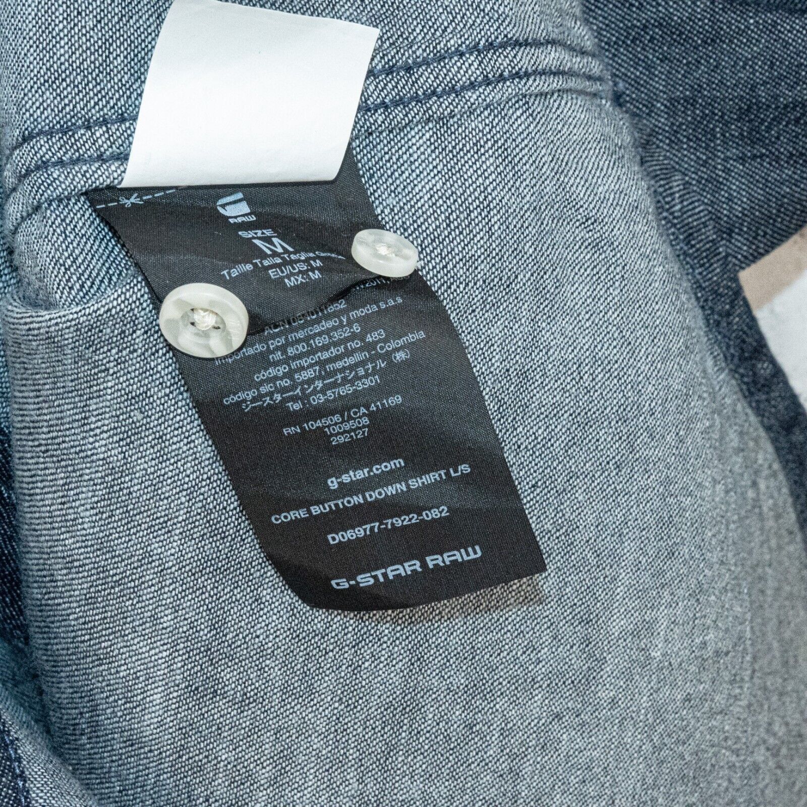 G-Star G Star RAW Straight fit Button Down denim Shirt chambray Size US M / EU 48-50 / 2 - 6 Thumbnail