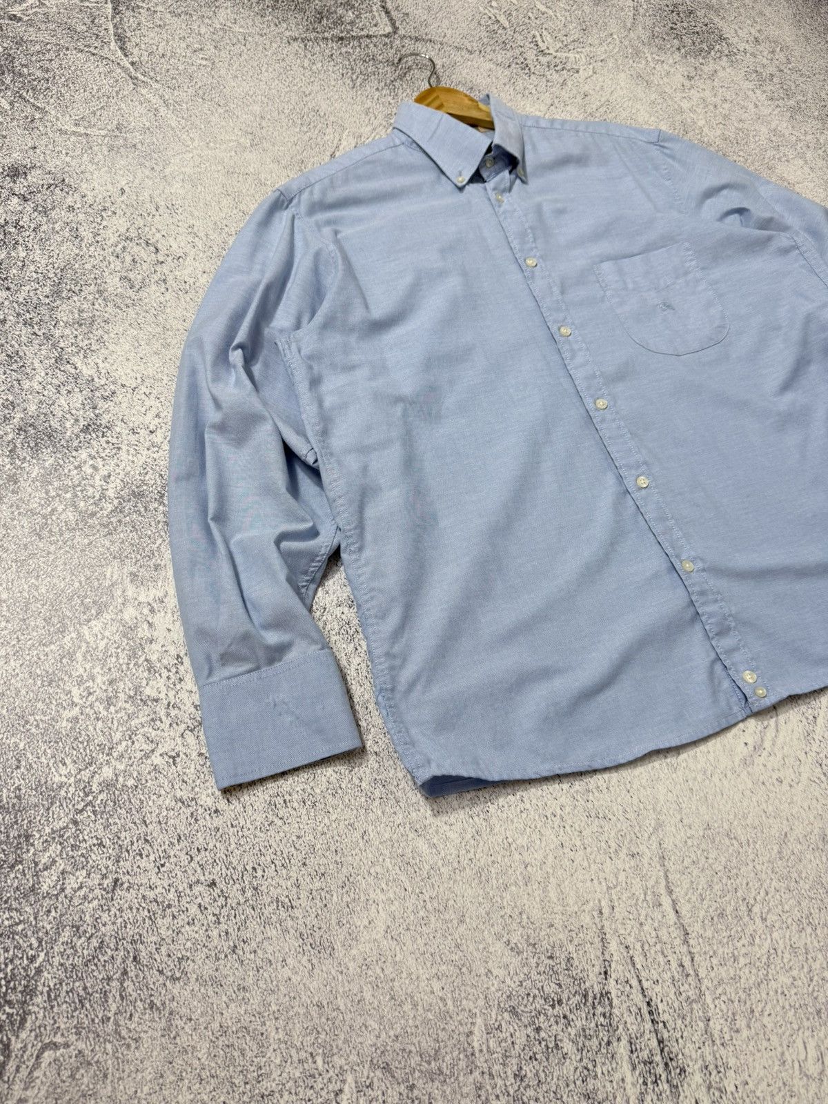 Burberry × Vintage Vintage Burberry London Blue Button Up Shirt Size XL Size US XL / EU 56 / 4 - 2 Thumbnail