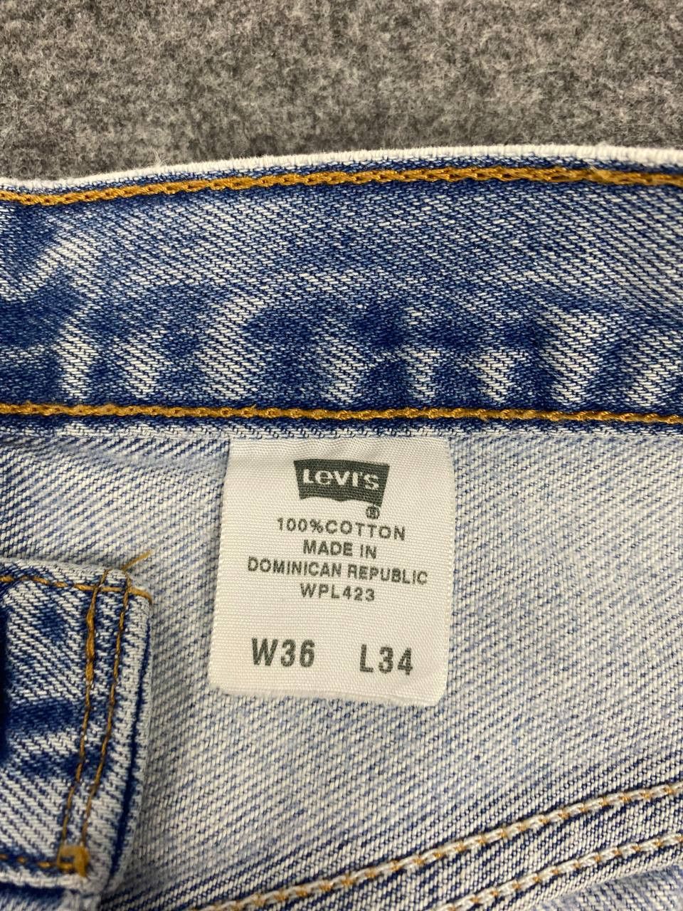 Levi's vintage levis 501 distressed denim nice design Size US 35 - 16 Thumbnail