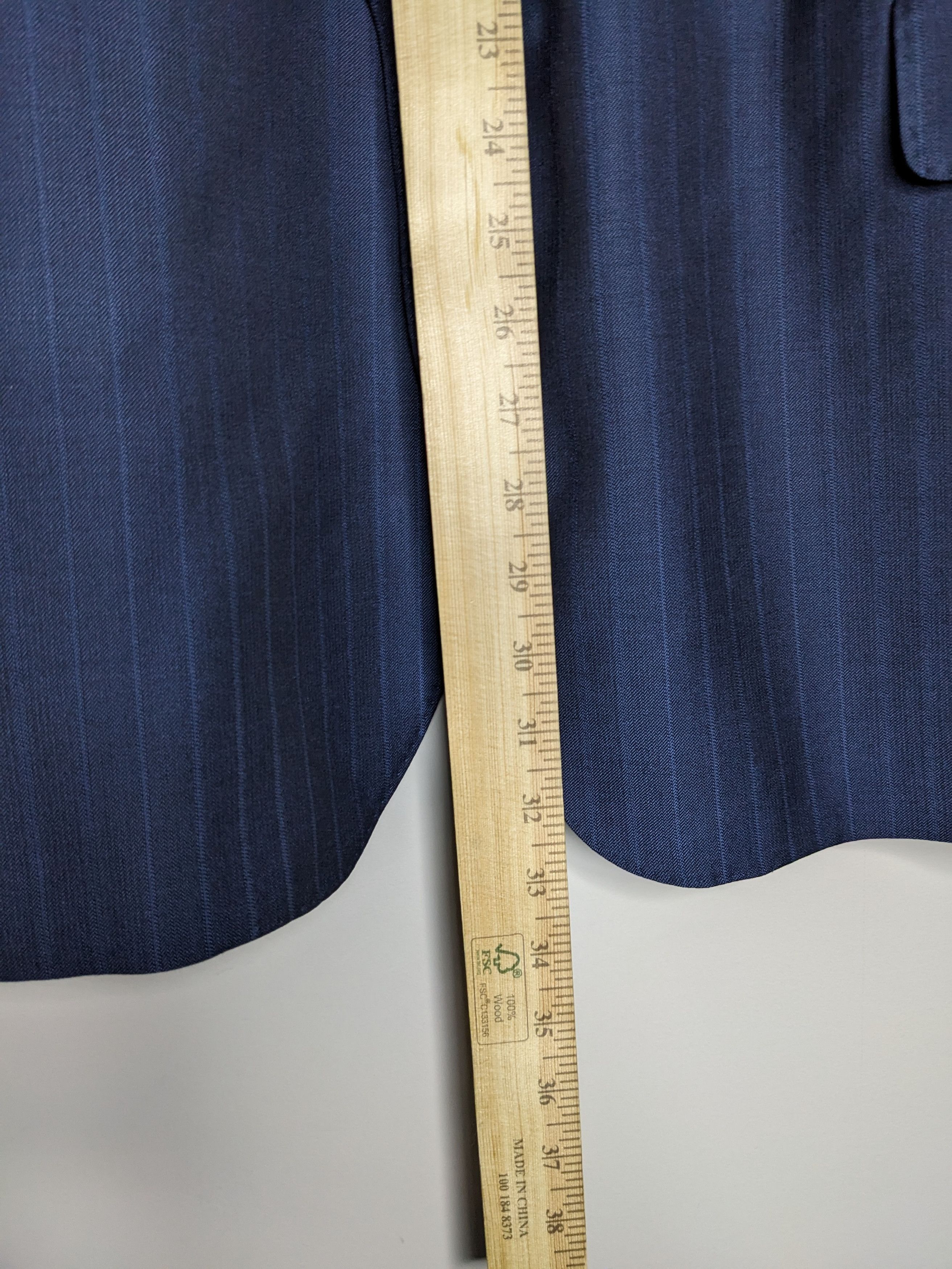 Ermenegildo Zegna Ermenegildo Zegna Blazer 38R Navy Pinstriped Wool Jacket Size 40R - 13 Thumbnail