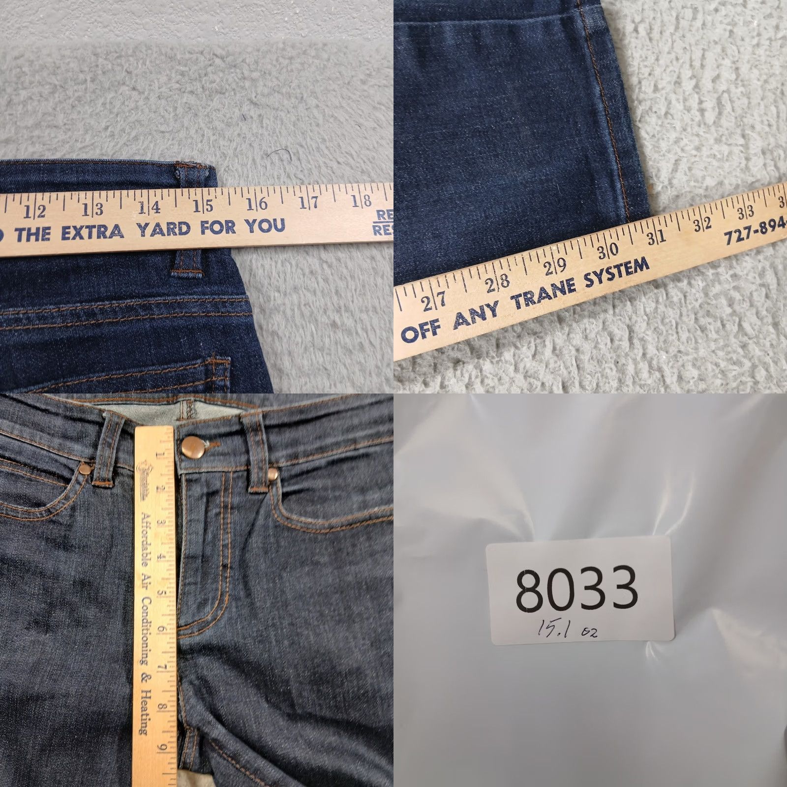 Eileen Fisher VINTAGE? No. Eileen Fisher Jeans Blue Dark Wash 6 Organic Cotton Stretch Skinny Leg Denim 5-Pocket Womens EUC Size 28" / US 6 / IT 42 - 9 Thumbnail