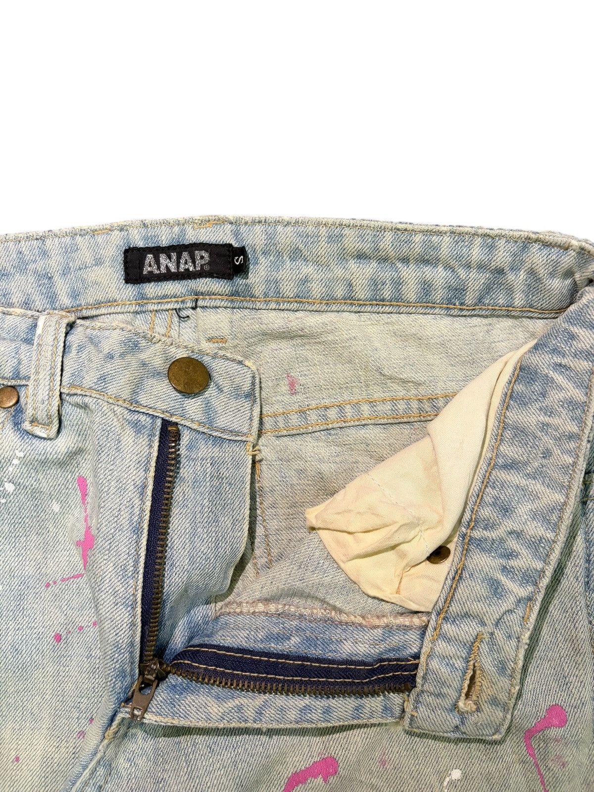 Hysteric Glamour Vintage Japanese Brand Paint Distress Flare Jeans Size 28" / US 6 / IT 42 - 5 Thumbnail