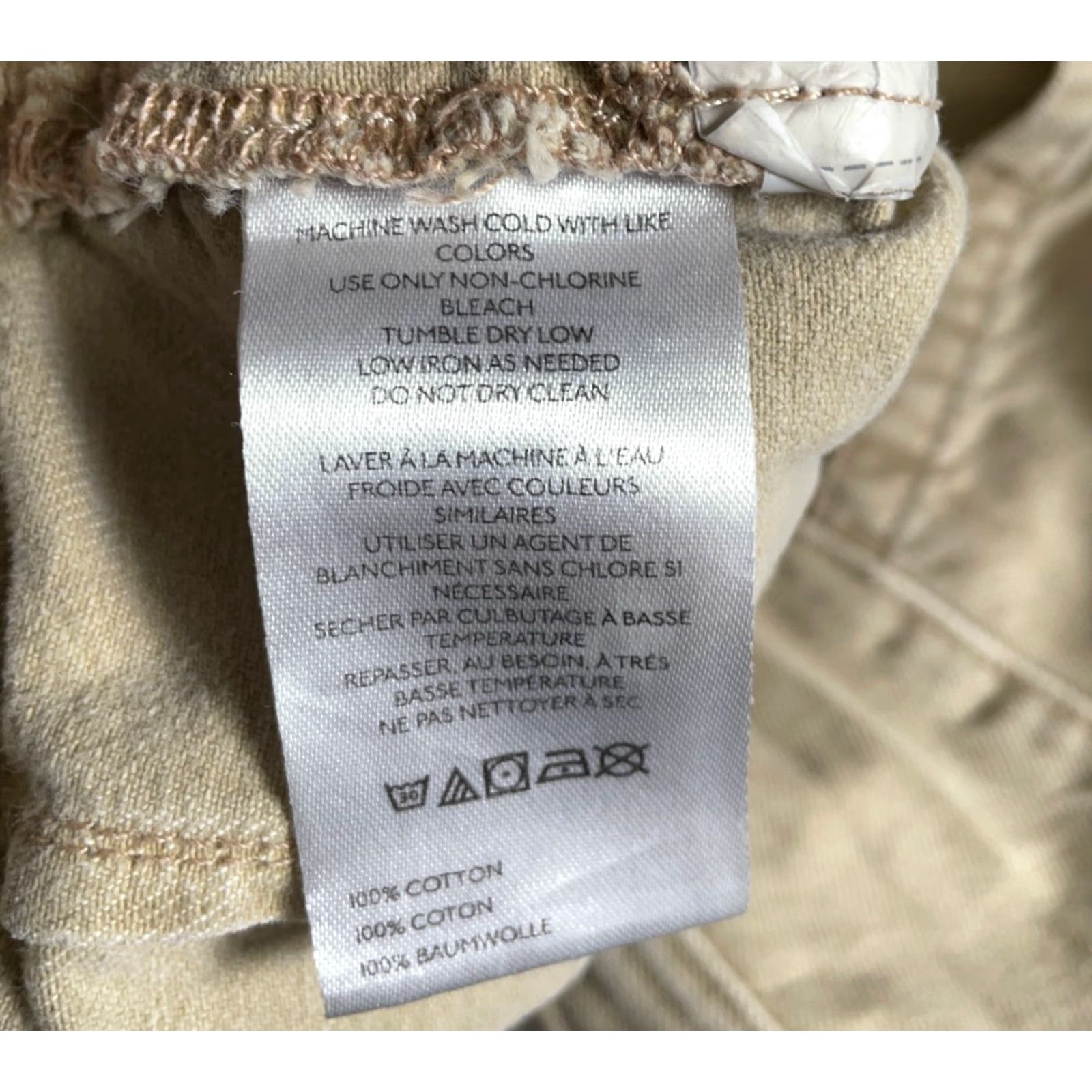 Vintage We The Free Barrel Jeans Women Regular 31 Beige Denim 5-Pocket Button Fly Wide-Leg High Rise Inseam 28" Vintage: No Size 24" / US 00 / IT 34 - 4 Thumbnail
