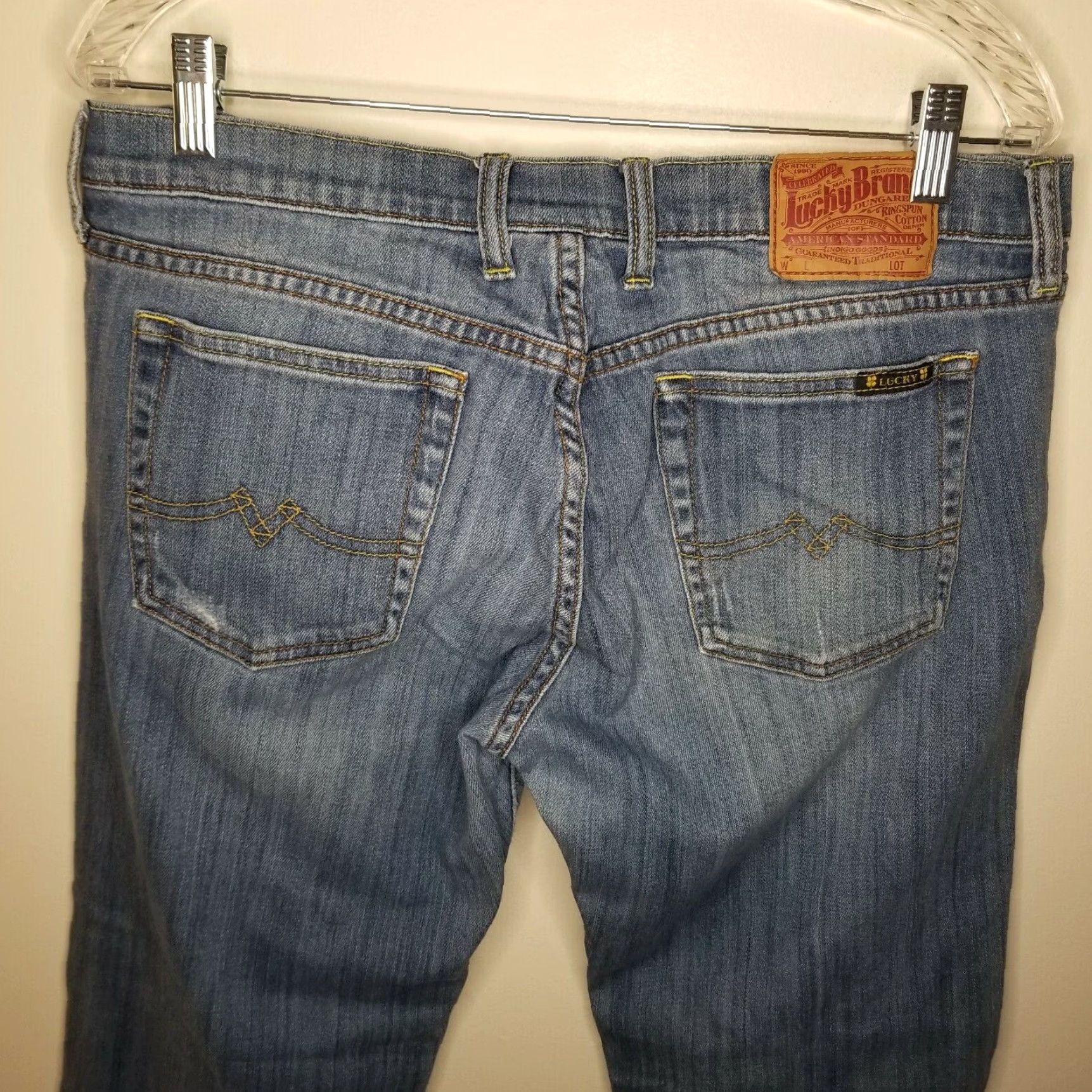 Lucky Brand Lucky Brand Womens Cropped Blue Straight Jeans Size 12 Size 34" / US 12 / IT 48 - 5 Thumbnail