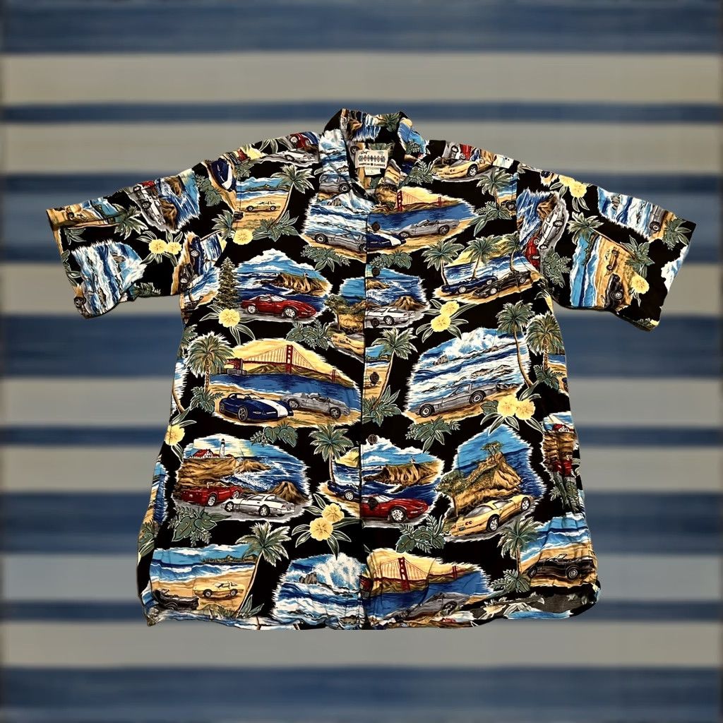 Reyn Spooner Reyn Spooner American Classics Cars Hawaiian Rayon Shirt Mens L Multicolor Short Sleeve Button-Up Floral Pattern Beach Cal for Dynamic Search Mens Size US L / EU 52-54 / 3 - 1 Thumbnail