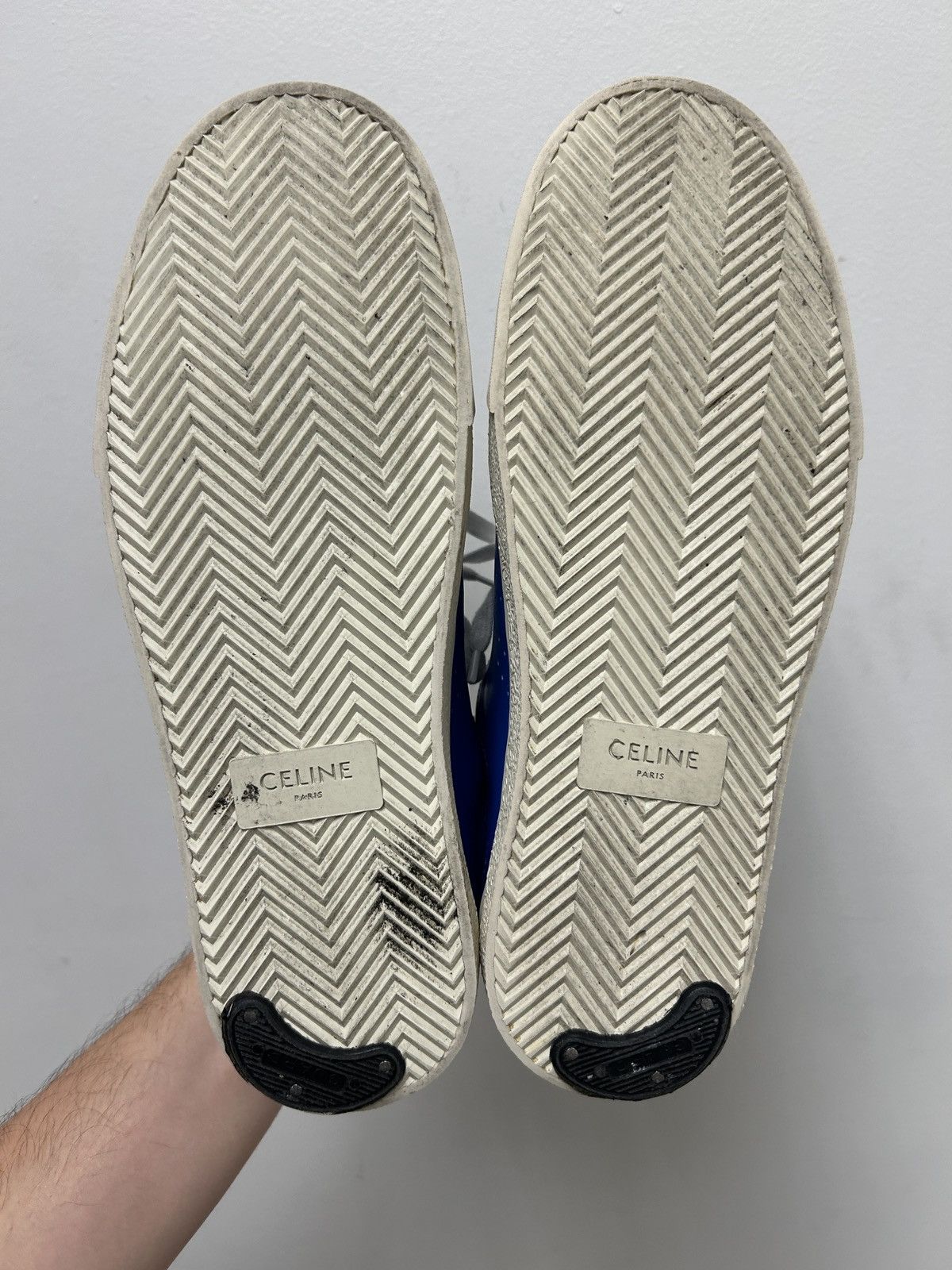 Celine WB! Triomphe Logo Perforated Sneakers Size US 9 / EU 42 - 5 Thumbnail
