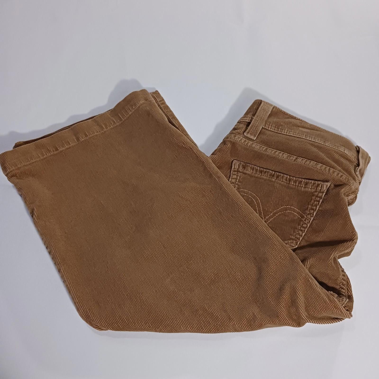Levi's Levis 542 Low Corduroy Pants Women 6 (30×19) Brown Capri Y2K Size 28" / US 6 / IT 42 - 1 Thumbnail