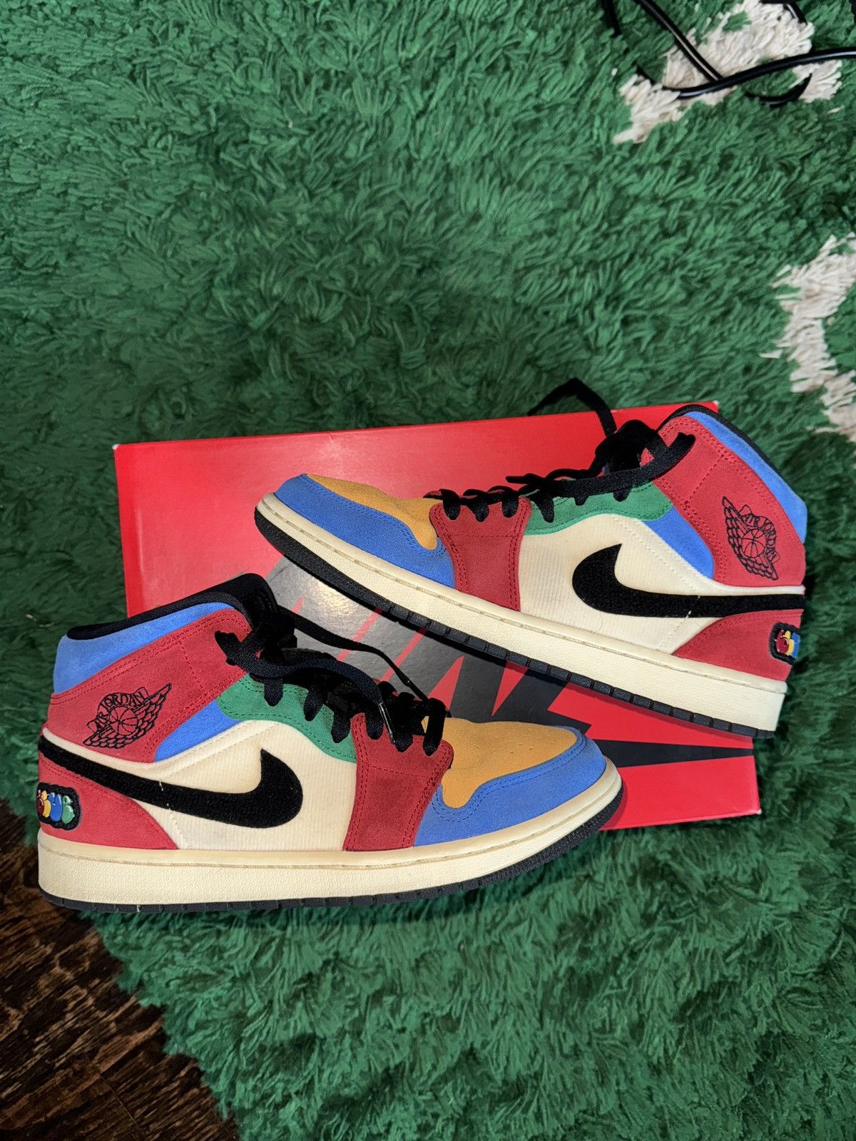 Jordan Brand × Nike Jordan 1 Mid Blue The Great Fearless Size US 9.5 / EU 42-43 - 2 Thumbnail