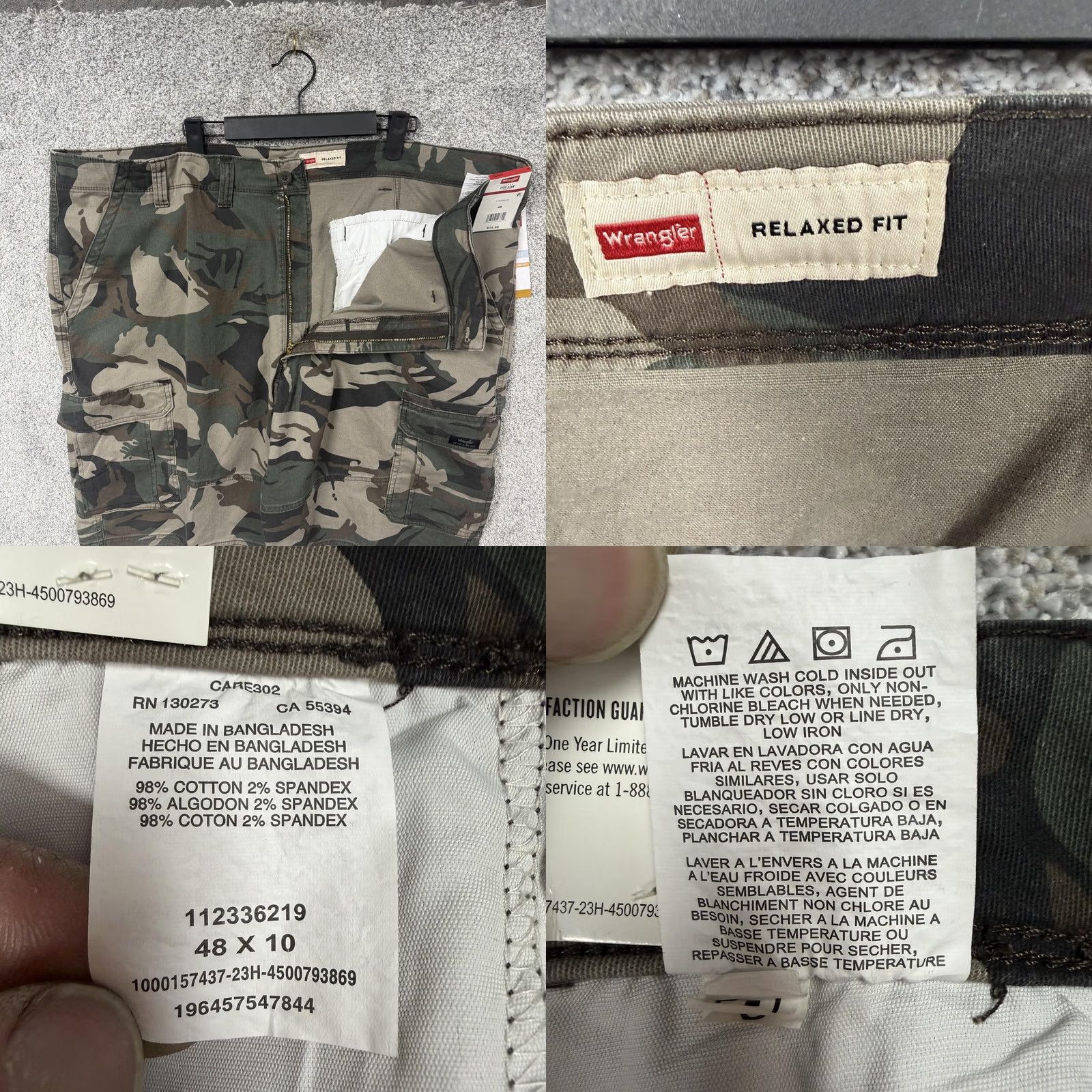 Wrangler Wrangler Cargo Shorts 48x9.5 Relaxed Fit Woodland Camo Epic Soft Skater Gorpcore Men Cargo Short Camouflage Green 90s? Size US 32 / EU 48 - 8 Thumbnail