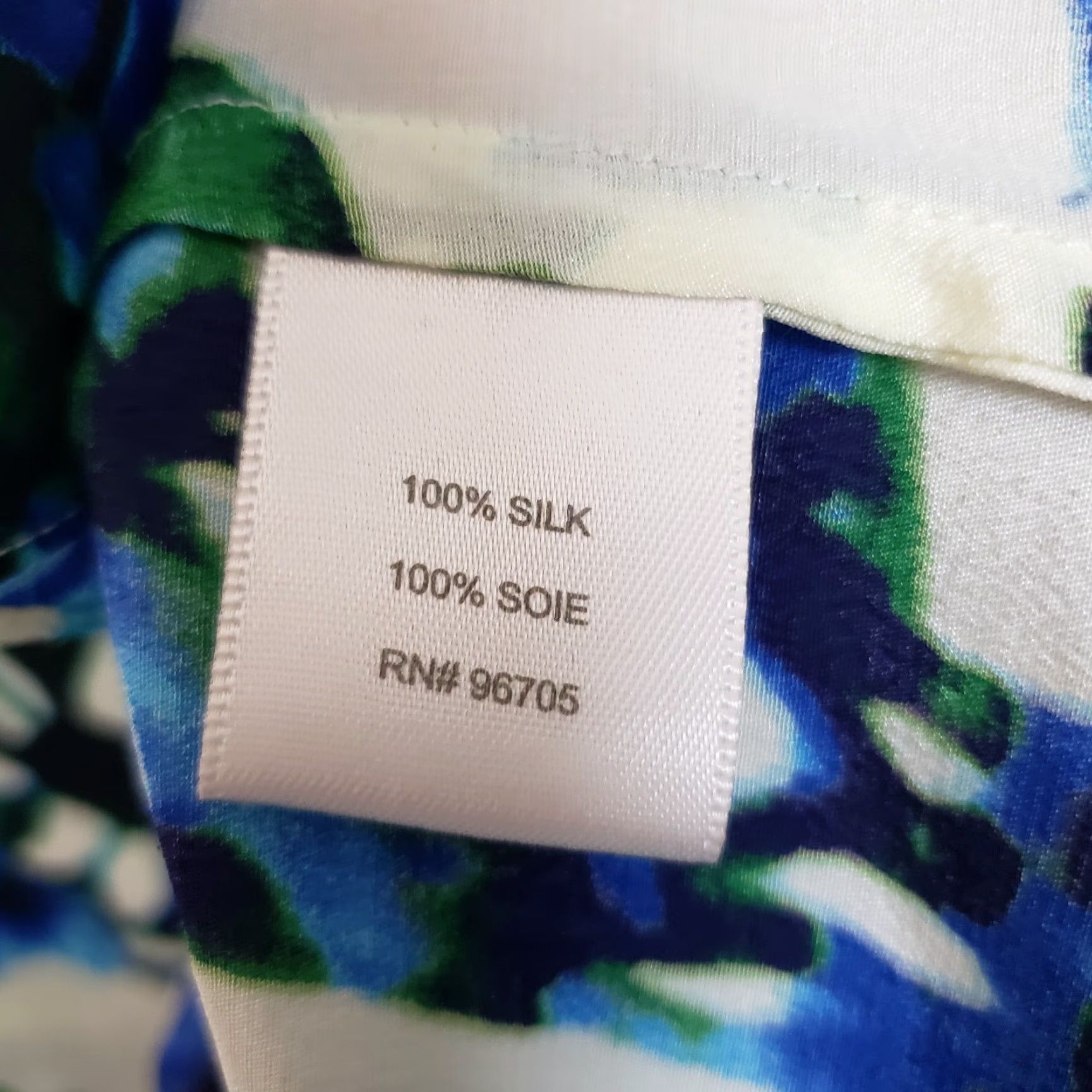 Rebecca Taylor Rebecca Taylor Womens Silk Top Sz 8 Blue Green Floral Sleeveless Scoop Neck Blouse Size M / US 6-8 / IT 42-44 - 5 Thumbnail