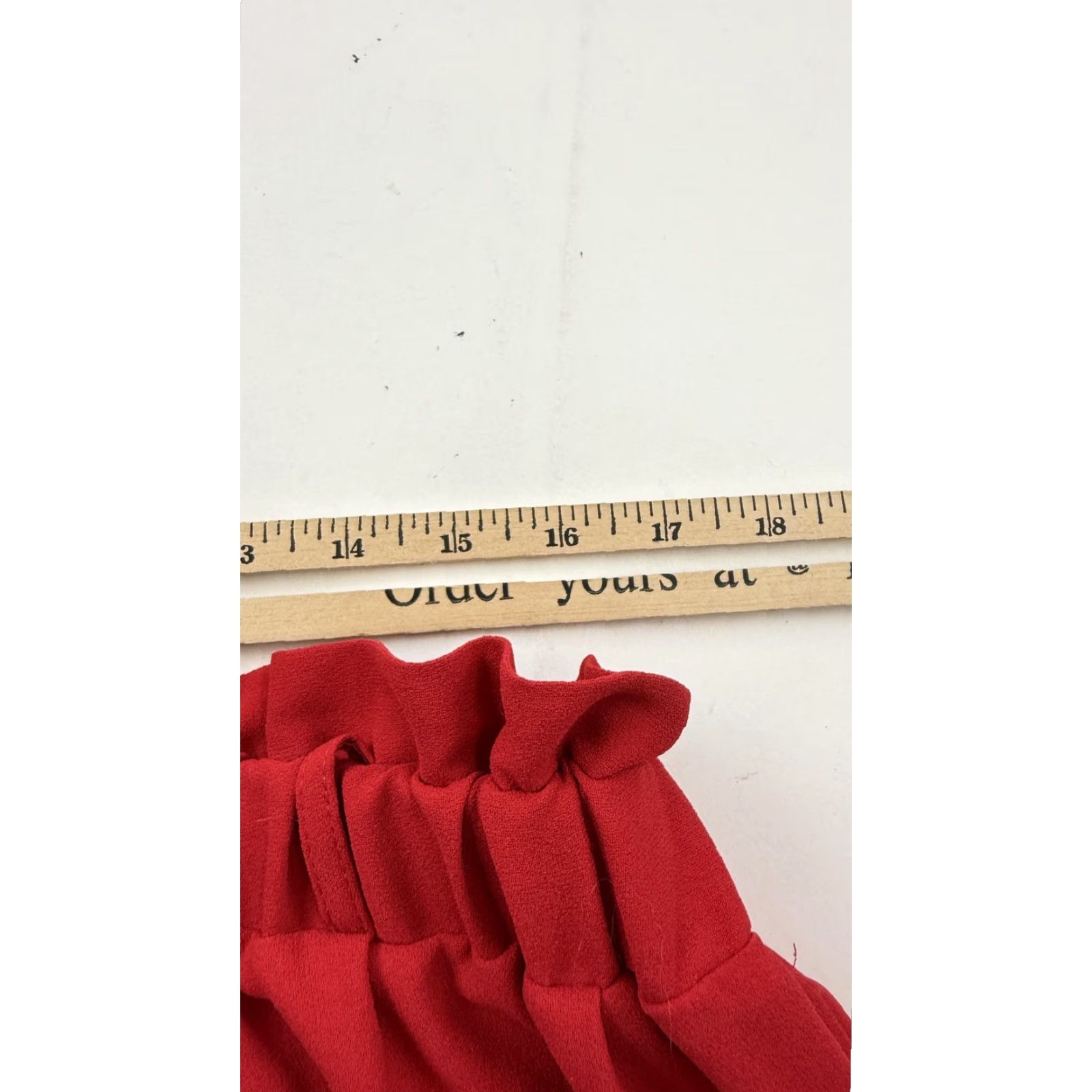 Vintage Lane Bryant Pants Womens 16 Red Pull On Elastic Waist Tapered Dressy Cropped Size 38" / US 16 / IT 52 - 6 Thumbnail