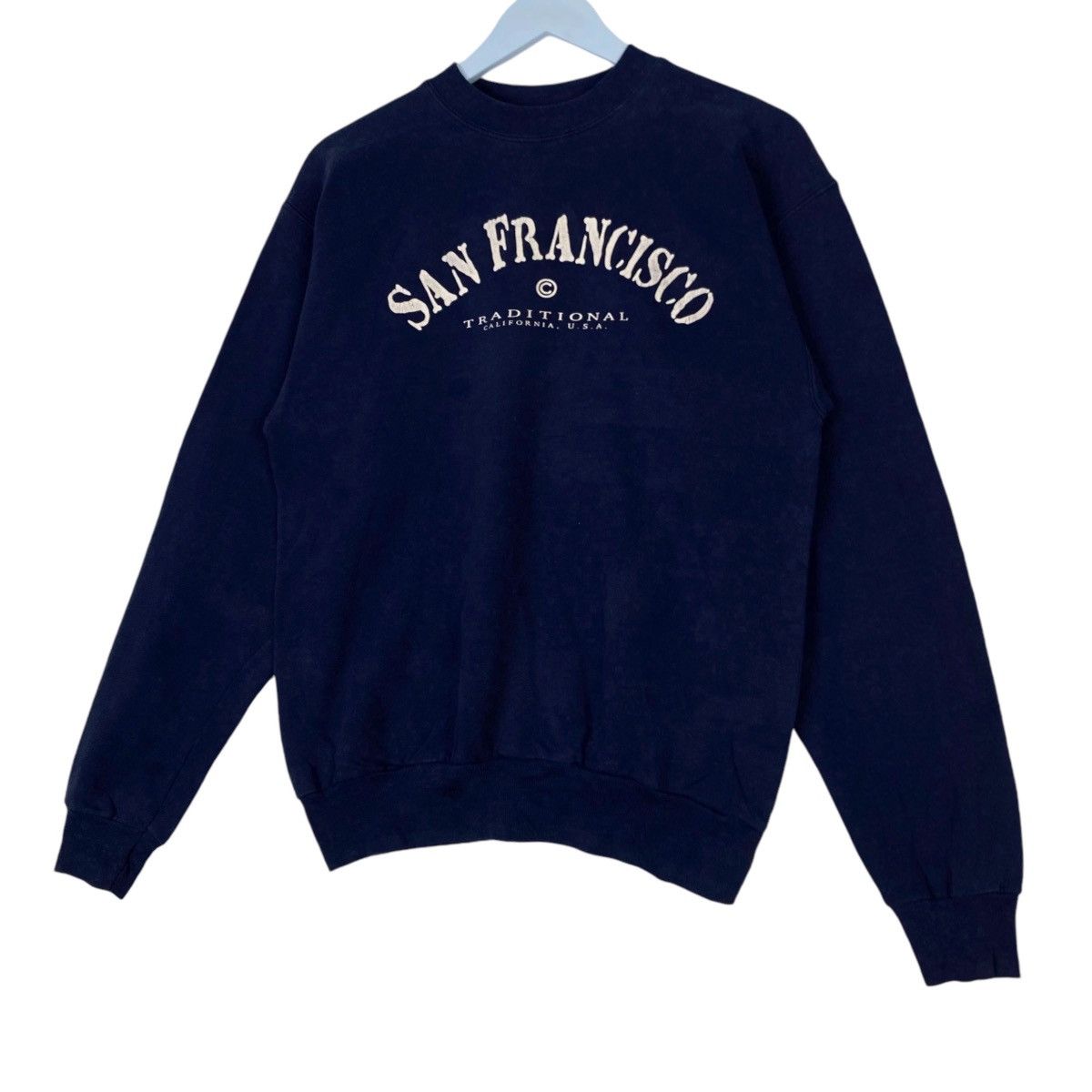 Hanes × Vintage Vintage San Francisco Crewneck Sweatshirt Navy Blue Size US S / EU 44-46 / 1 - 2 Thumbnail