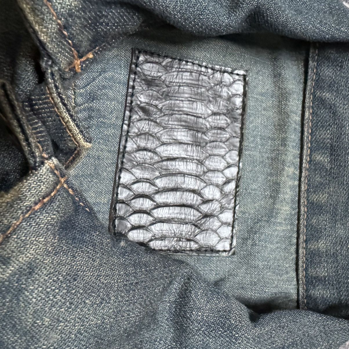 GOA GOA Snakeskin Distressed Denim Jacket Cropped Size XS / US 0-2 / IT 36-38 - 19 Thumbnail