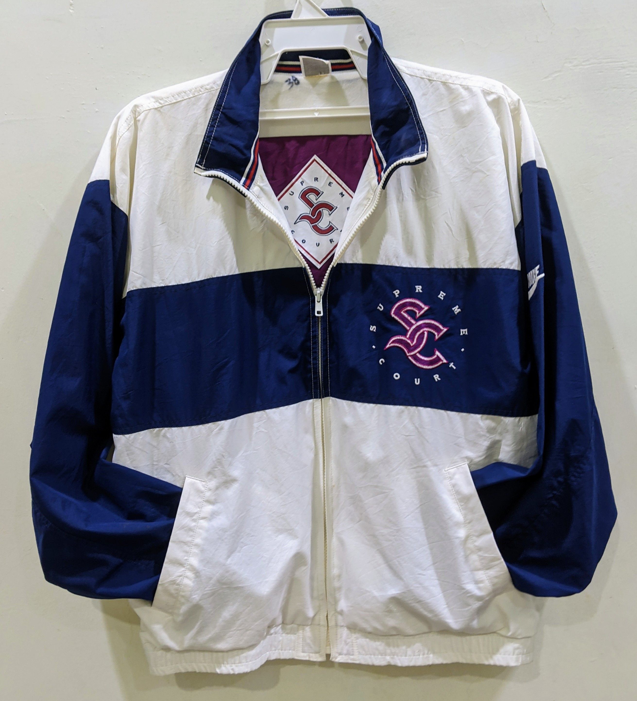 Nike × Vintage Vintage Nike Court Supreme Nylon Light Jacket size XXL Size US XXL / EU 58 / 5 - 1 Thumbnail