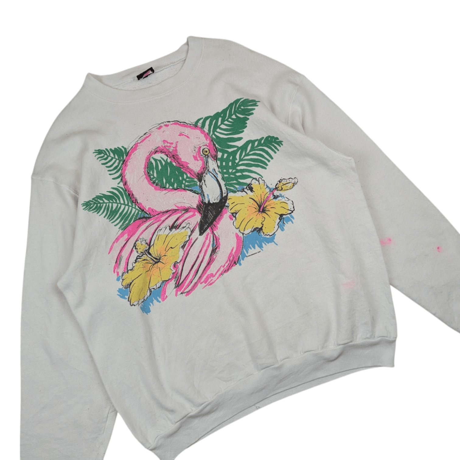 Vintage Vintage 90's ANIMAL Swan Flower Jumper Sweatshirt Size US XL / EU 56 / 4 - 4 Thumbnail