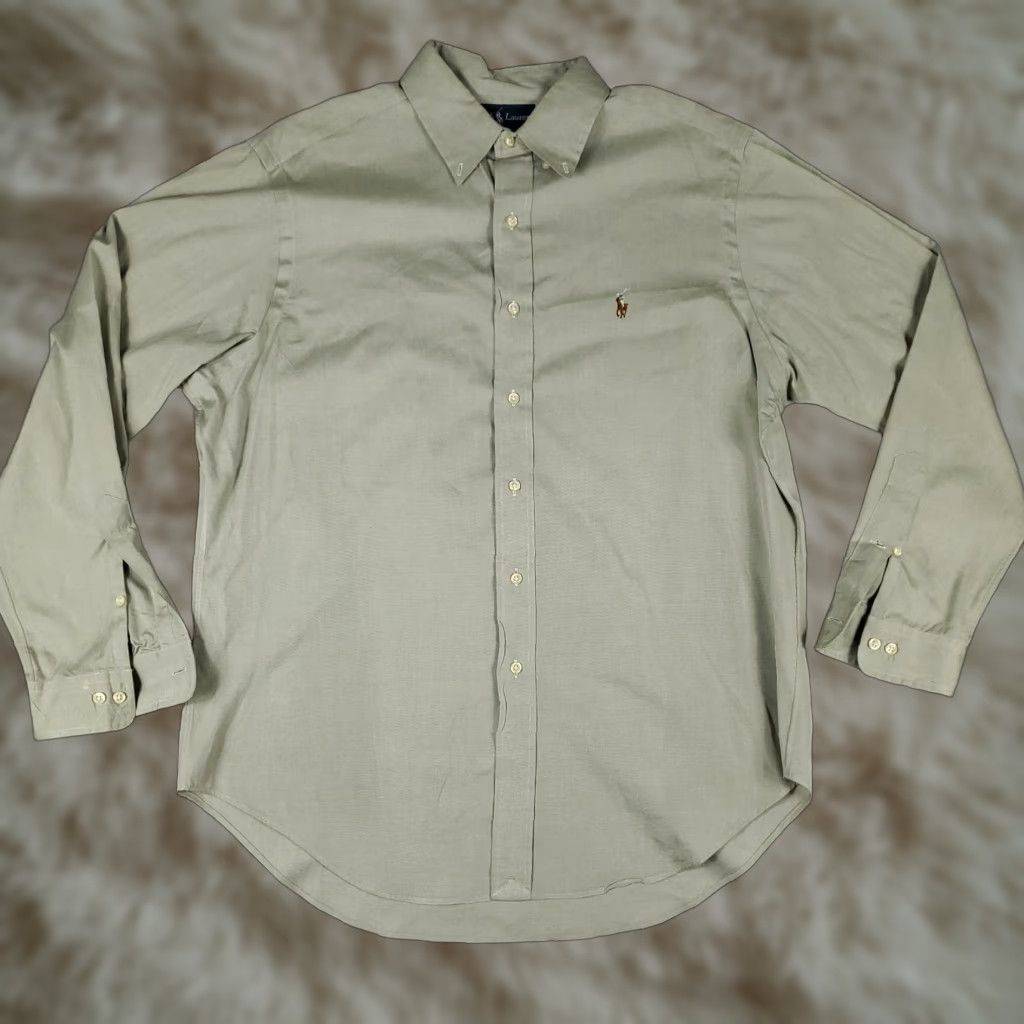 Ralph Lauren Ralph Lauren Shirt Mens 16.5 Green Pony Classic Fit Dress Button Up Long Sleeve Size 46R - 1 Thumbnail