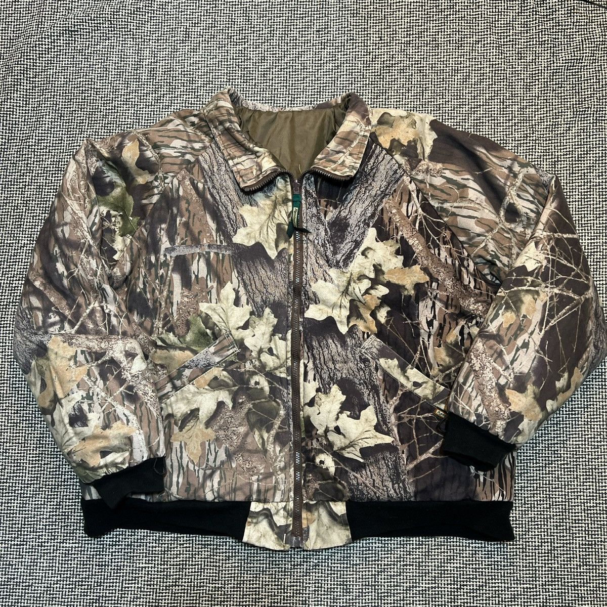 Vintage Remington Reversible Camo/ Olive Green Full Zip Jacket Size US L / EU 52-54 / 3 - 1 Thumbnail
