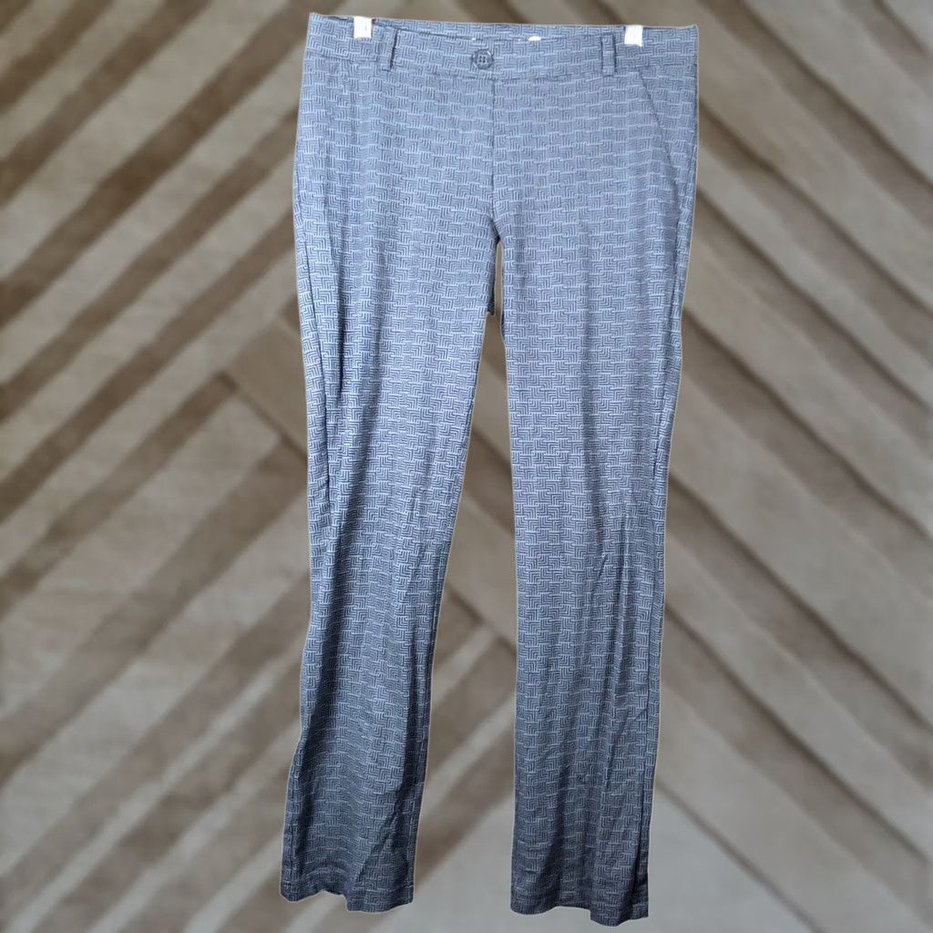 Vintage Betabrand Womens Pants Gray Pattern Pull On Straight Leg Active Lounge Petite M Menstrual Size 24" / US 00 / IT 34 - 1 Thumbnail