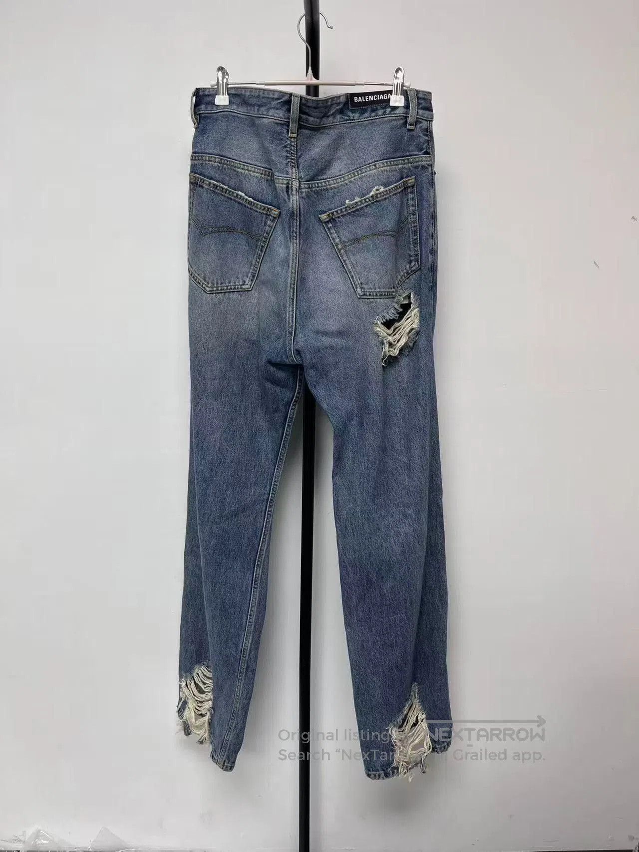 Balenciaga Balenciaga Men's Distressed Mid-Rise Straight Jeans. Size US 28 / EU 44 - 2 Thumbnail