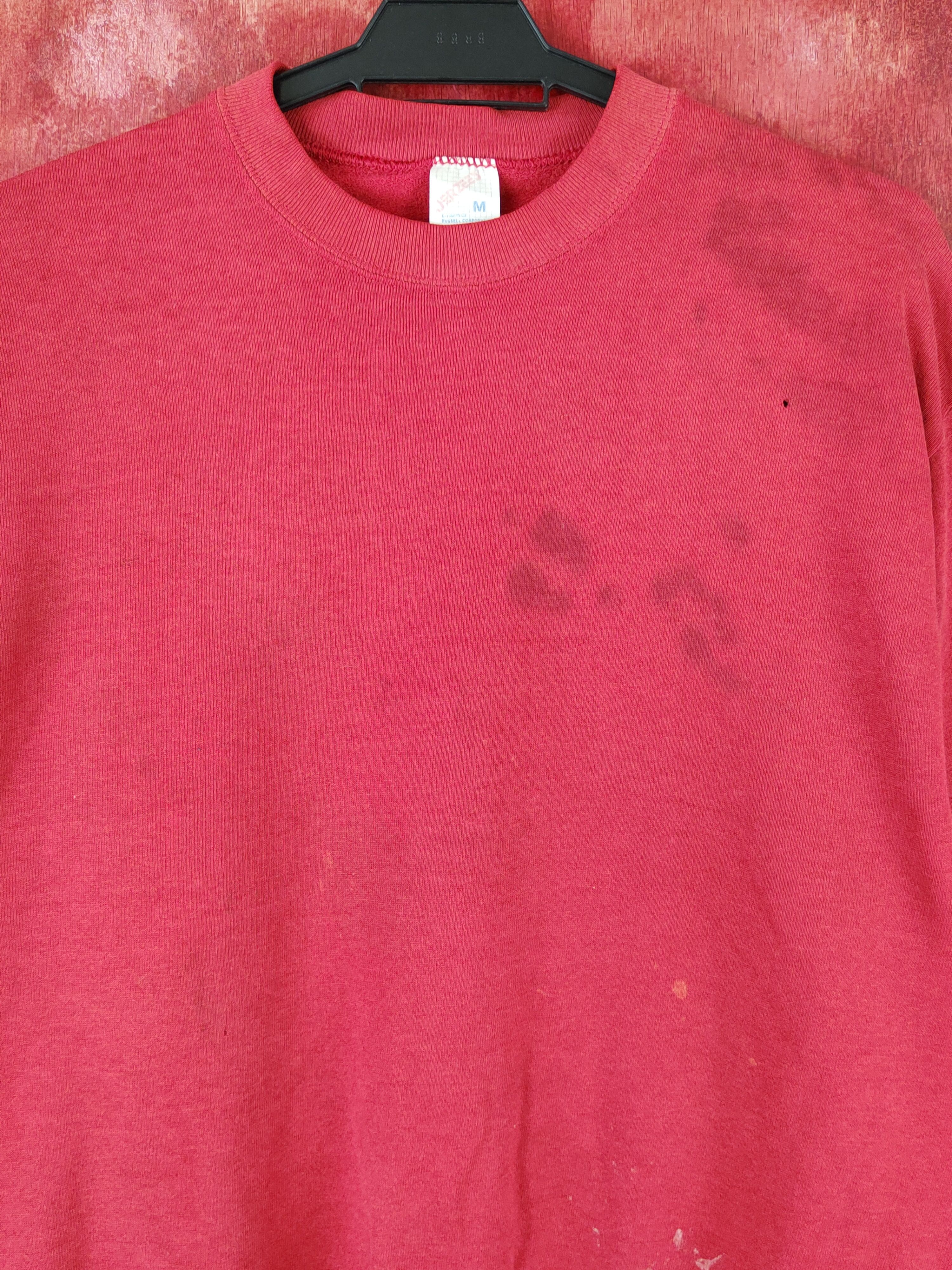 Japanese Brand Jerzees Red vintage Sweatshirts #S1859 Size US M / EU 48-50 / 2 - 3 Thumbnail