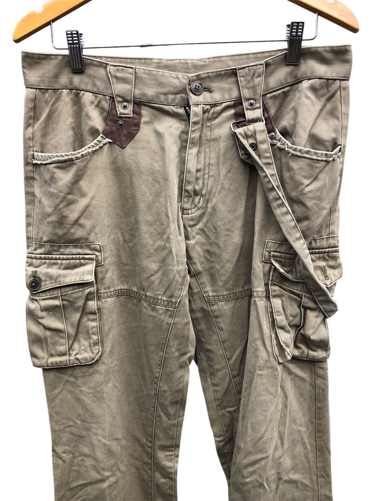 PPFM PPFM Anarchy Denim Eastern Rock Cargo Pants With Bondage Size US 32 / EU 48 - 10 Thumbnail