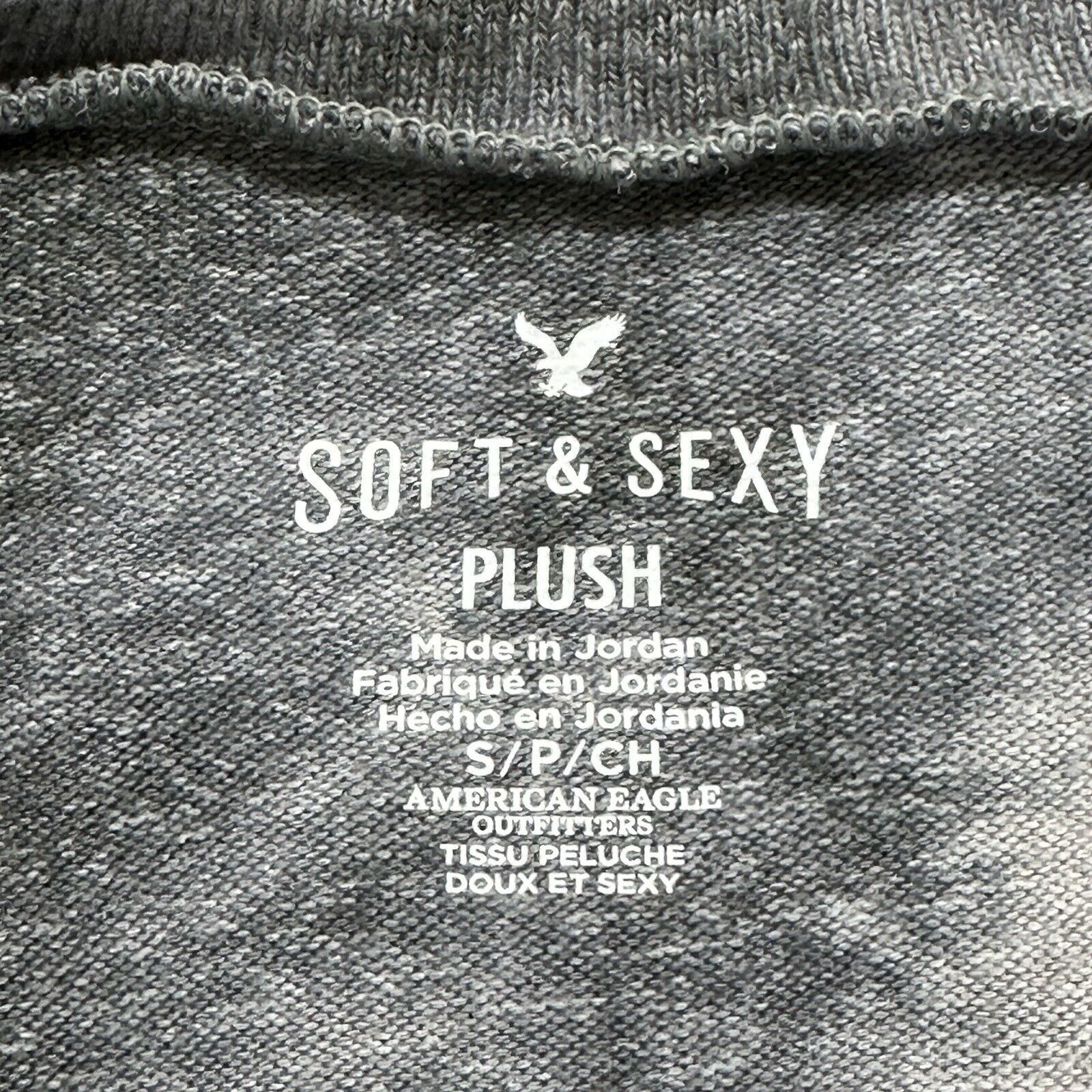 American Eagle Outfitters American Eagle Soft & Sexy Plush Small Sweatshirt Soft Gray Size S / US 4 / IT 40 - 3 Thumbnail
