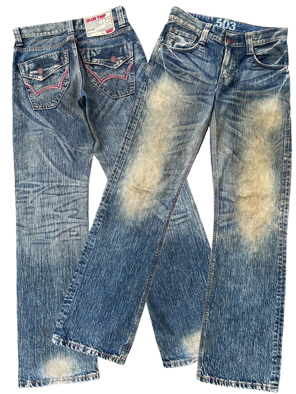 Kapital Vintage Flare Edwin Blue Trip 503 Rusty Denim Jeans Size US 30 / EU 46 - 1 Thumbnail